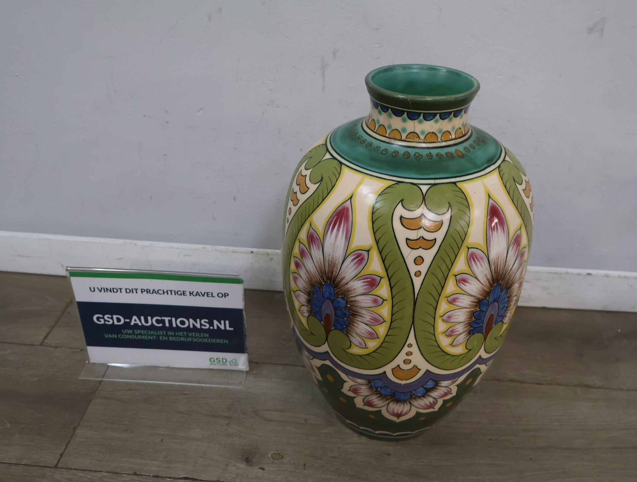 Goudsplaten Gouda Holland Vaas – foto 2 – kavel bij GSD Auctions, Zoeterwoude