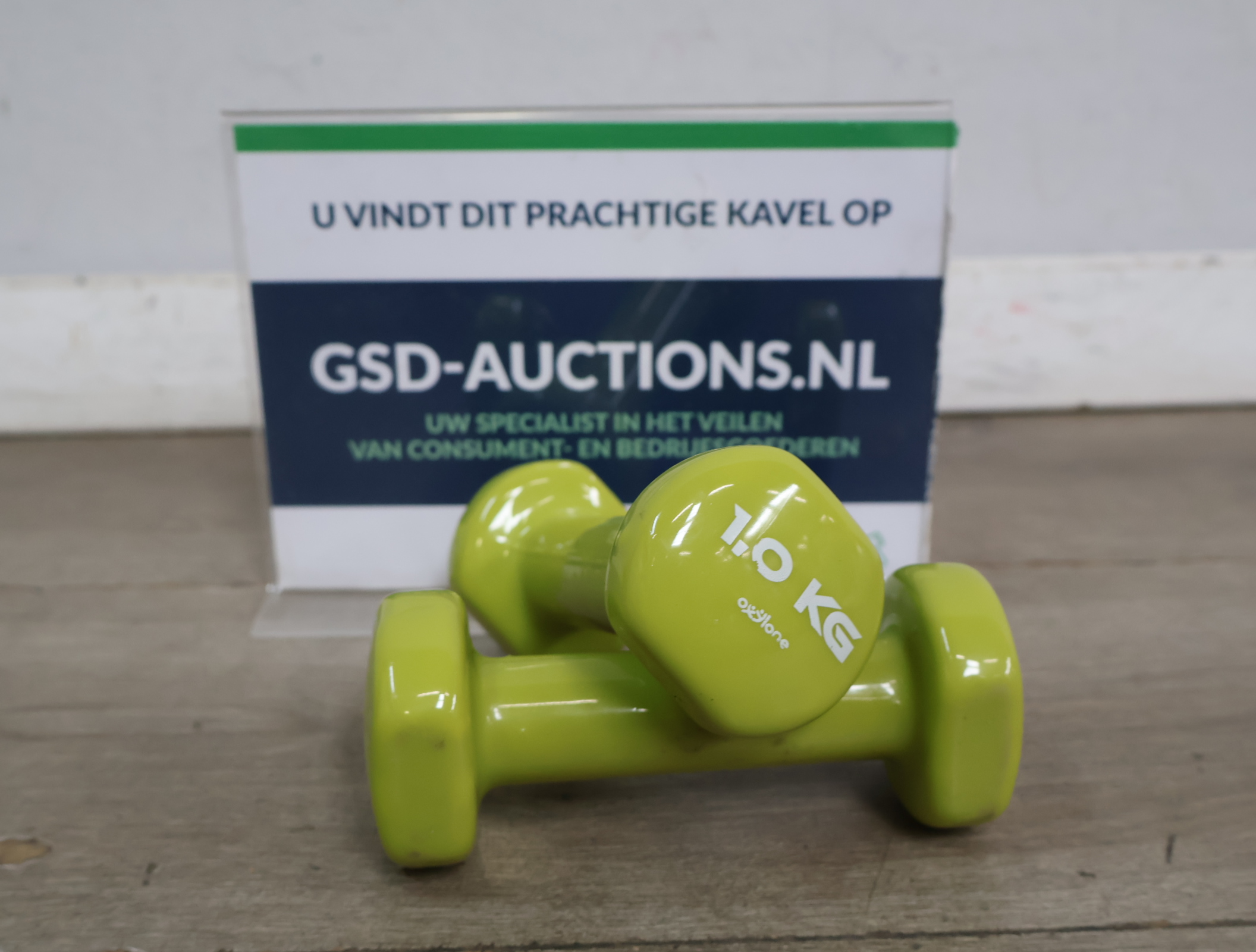 Set groene domyos dumbbells 1 kg – foto 2 – kavel bij GSD Auctions, Zoeterwoude