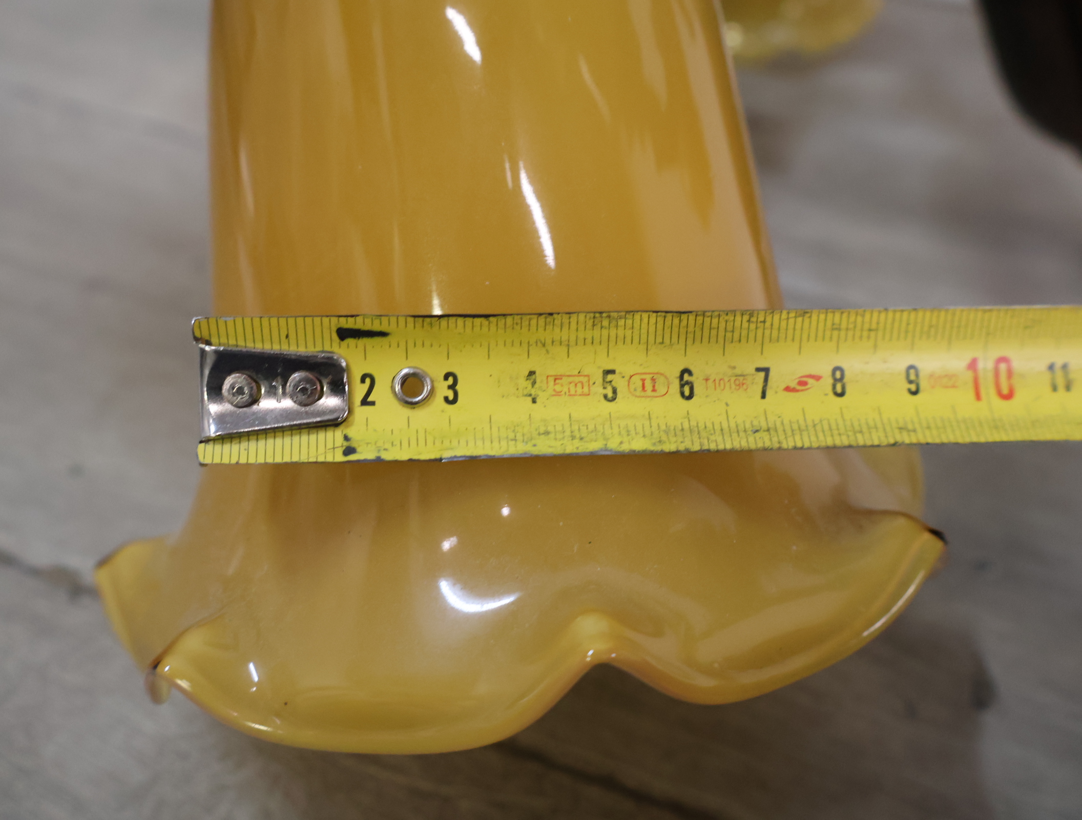 Vintage kroonluchter met 6 glazen kapjes – foto 16 – kavel bij GSD Auctions, Zoeterwoude