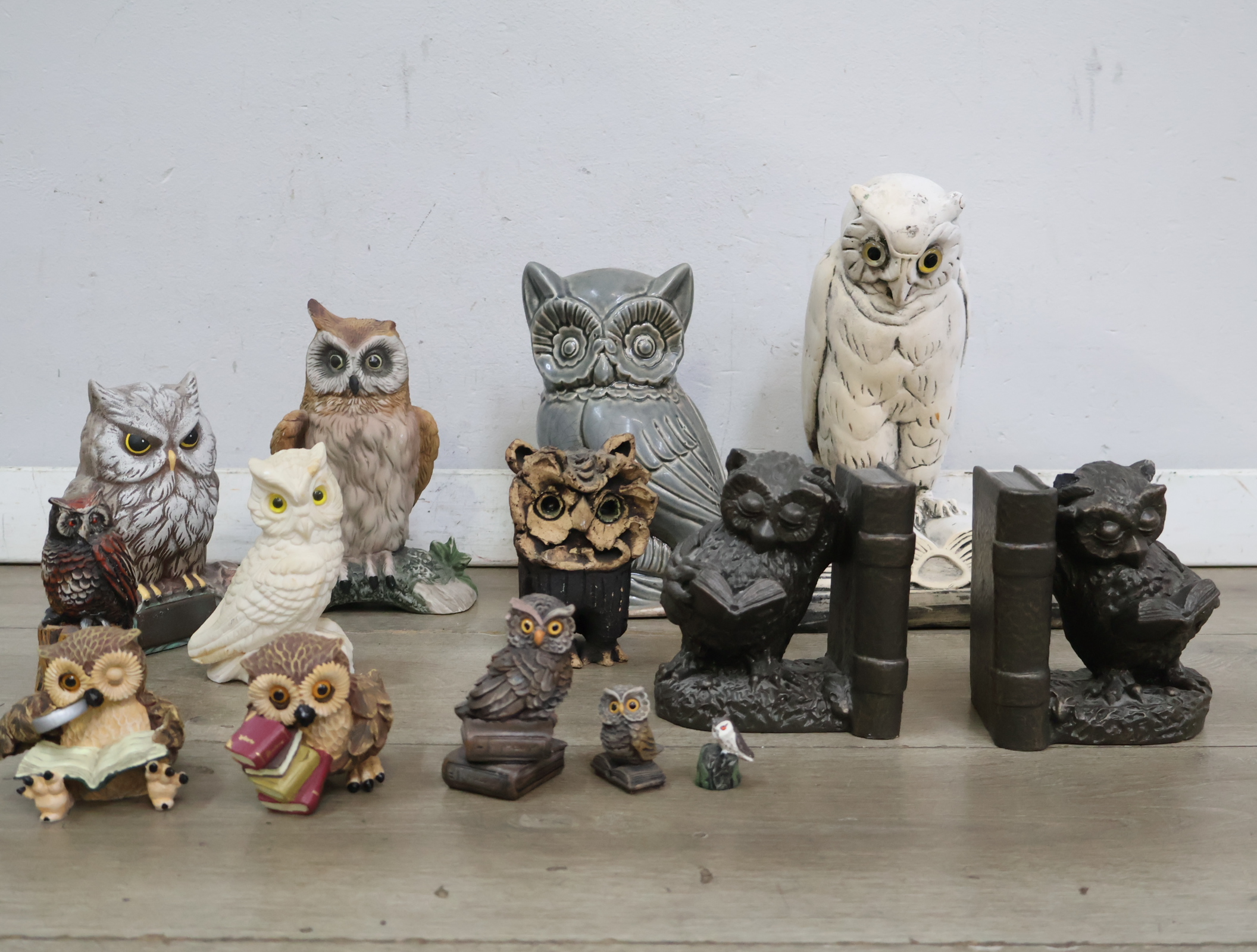Verzameling uilen beeldjes en boekensteunen – foto 4 – kavel bij GSD Auctions, Zoeterwoude