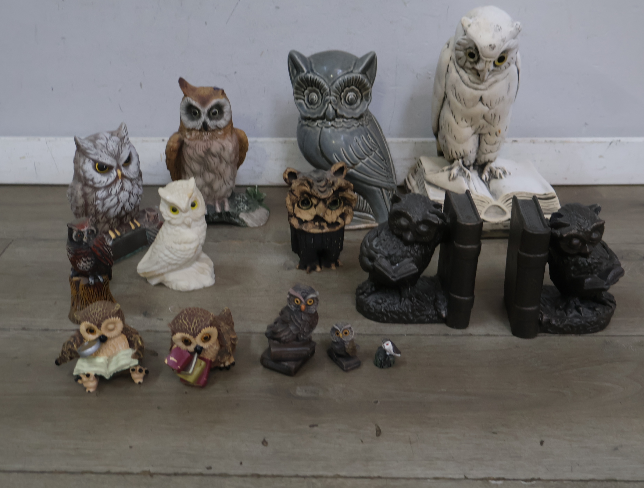 Verzameling uilen beeldjes en boekensteunen – foto 5 – kavel bij GSD Auctions, Zoeterwoude