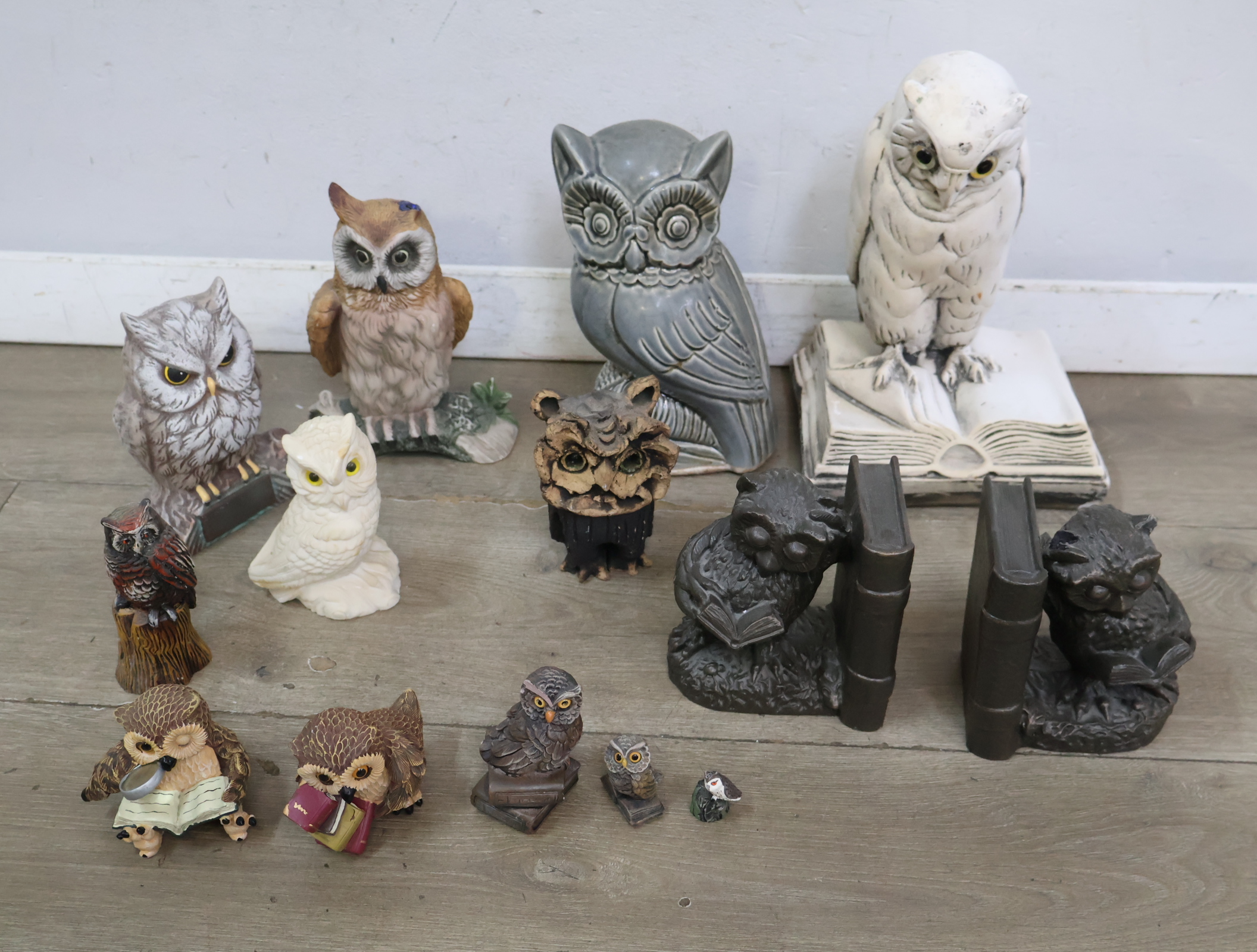 Verzameling uilen beeldjes en boekensteunen – foto 6 – kavel bij GSD Auctions, Zoeterwoude