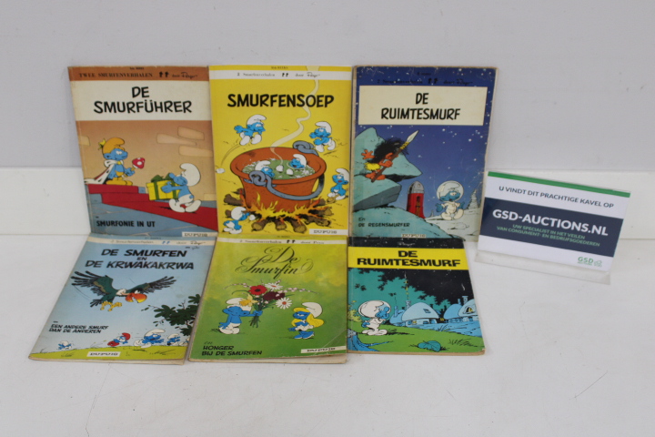 6 Smurfen Stripboeken Diverse Titels' – foto 2 – kavel bij GSD Auctions, Zoeterwoude