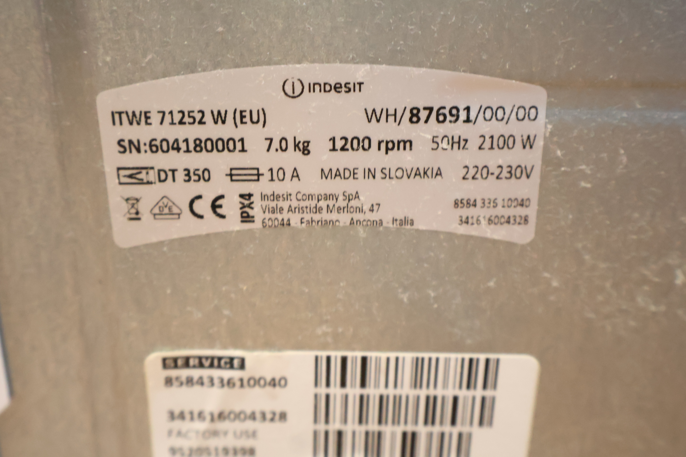 Indesit bovenlader wasmachine wit – foto 7 – kavel bij GSD Auctions, Zoeterwoude