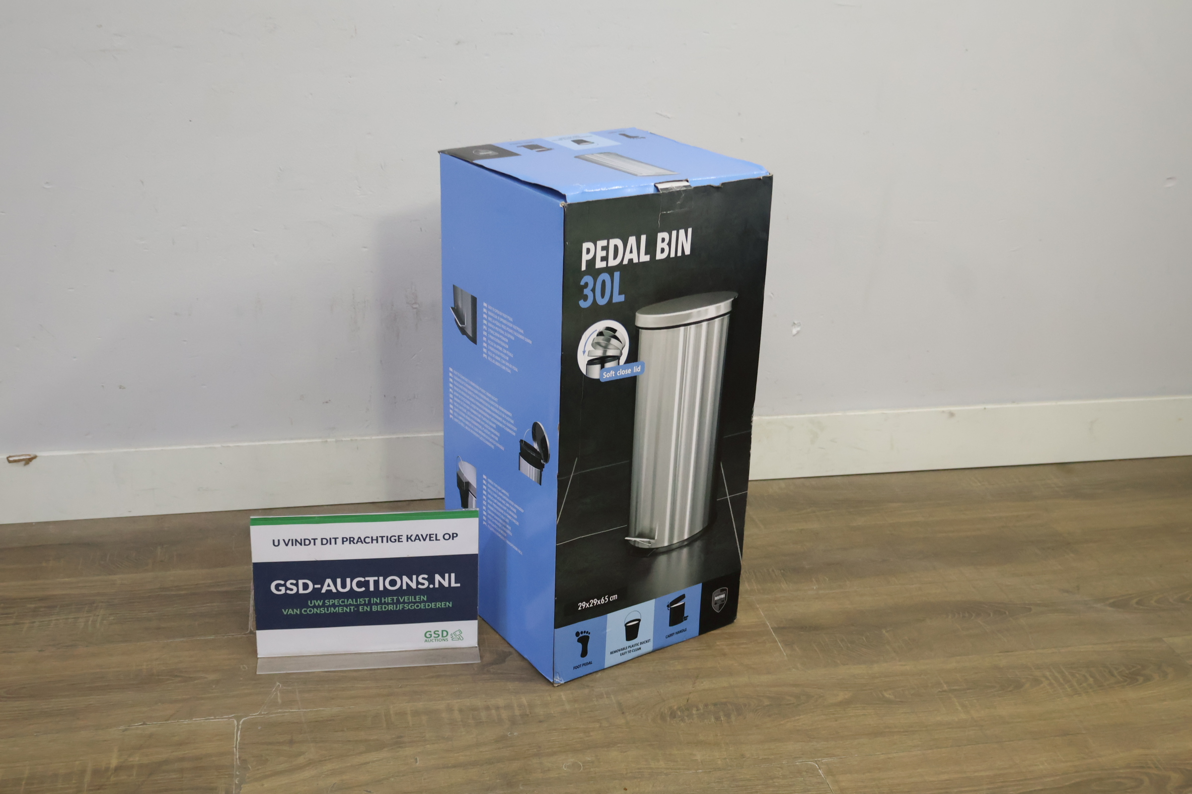 pedaalemmer 30L RVS prullenbak – foto 2 – kavel bij GSD Auctions, Zoeterwoude