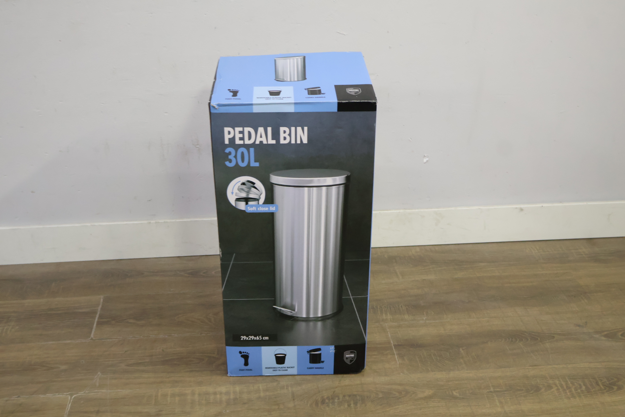pedaalemmer 30L RVS prullenbak – foto 5 – kavel bij GSD Auctions, Zoeterwoude