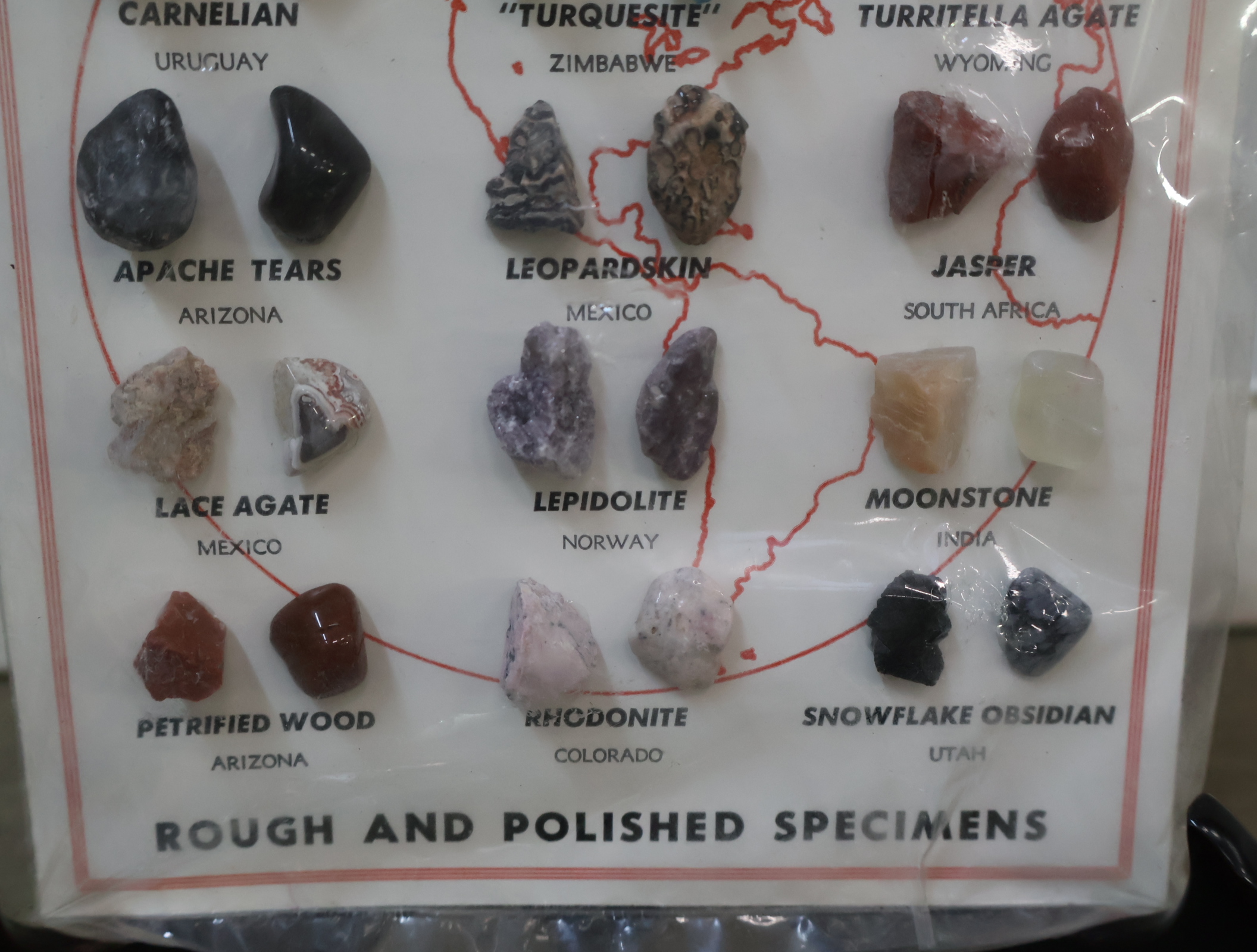 Set ruwe en gepolijste edelstenen met bord Gemstones of the World – foto 7 – kavel bij GSD Auctions, Zoeterwoude