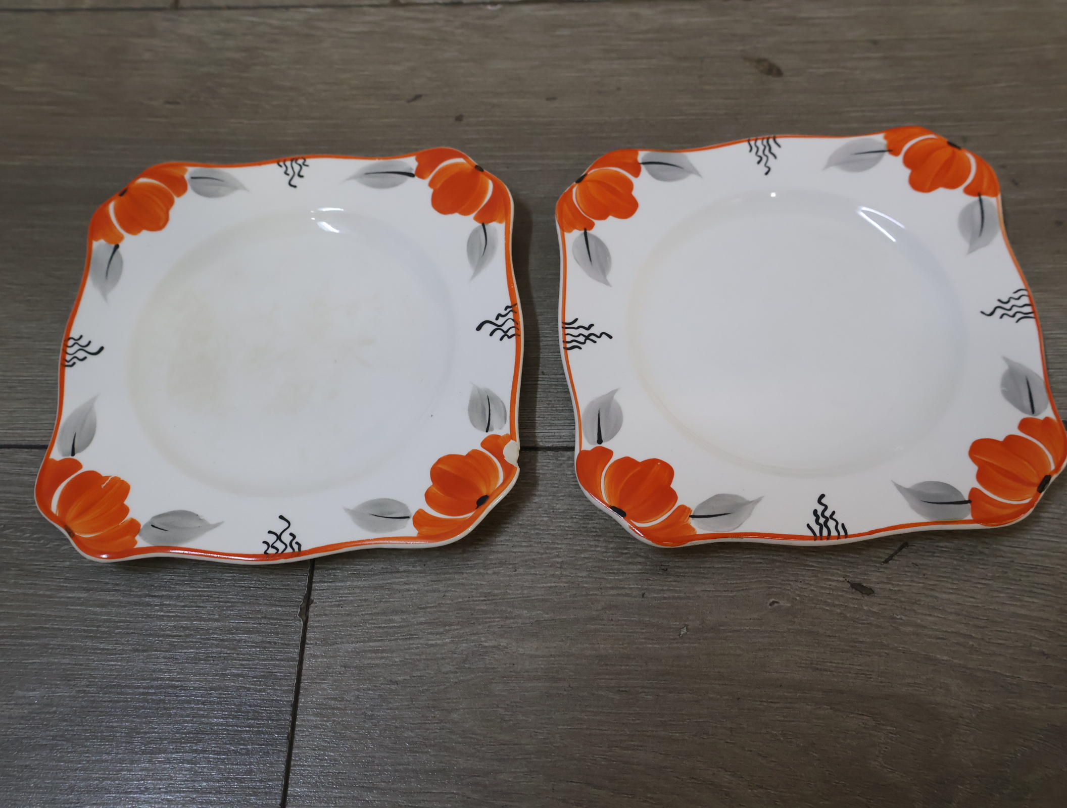Serviesset met oranje bloemendecoratie – foto 5 – kavel bij GSD Auctions, Zoeterwoude