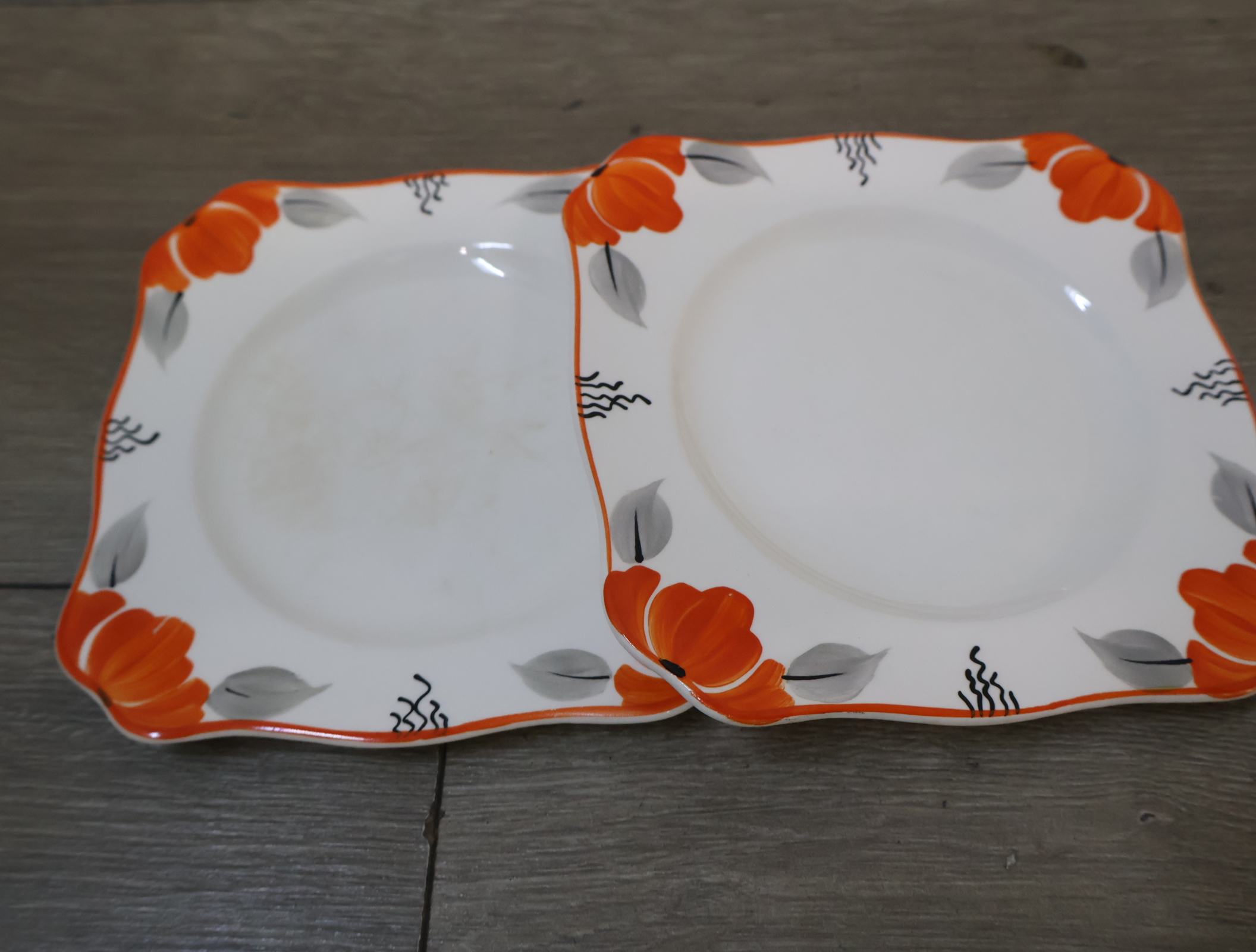Serviesset met oranje bloemendecoratie – foto 6 – kavel bij GSD Auctions, Zoeterwoude