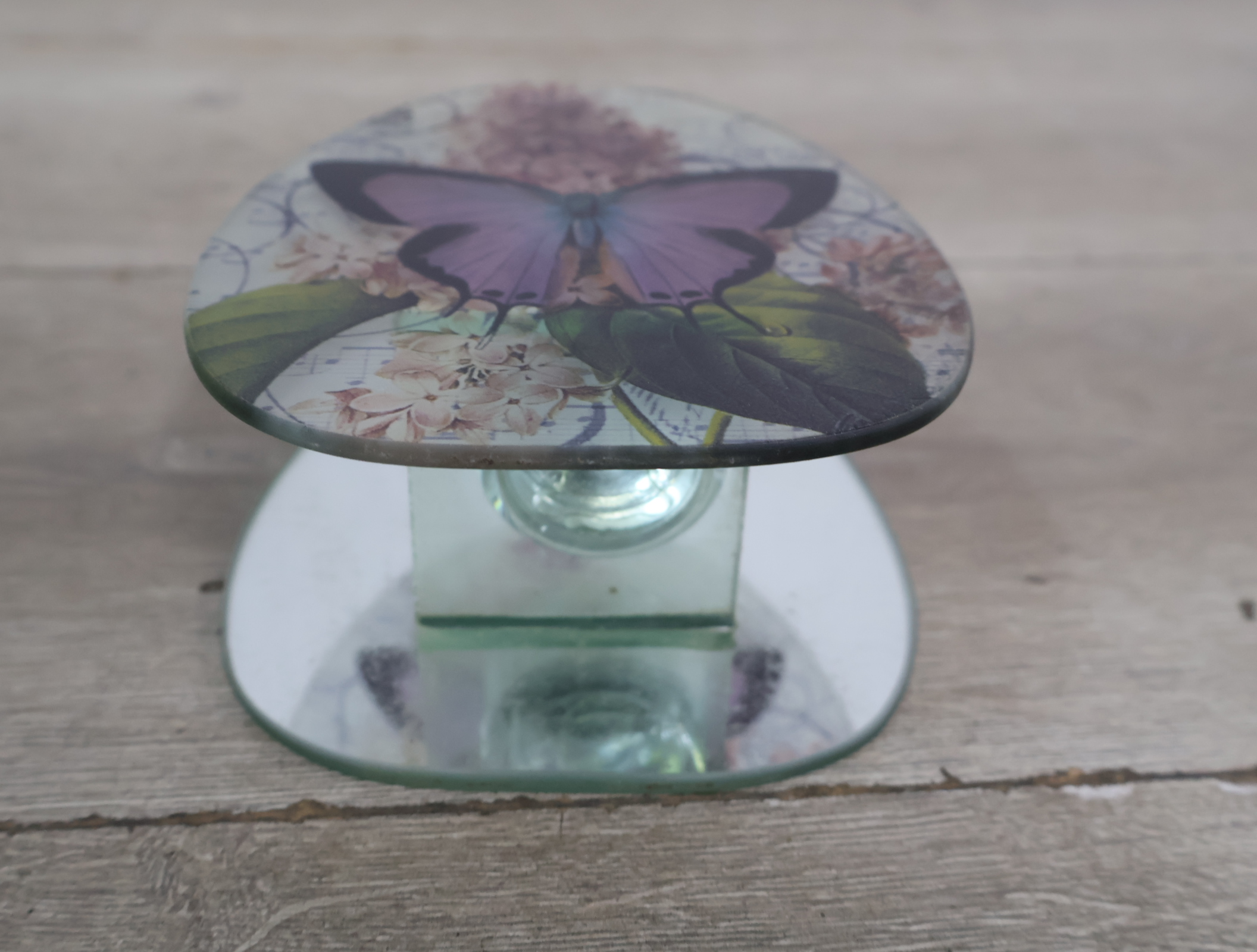 waxinelicht houder met vlinder en bloemenprint – foto 11 – kavel bij GSD Auctions, Zoeterwoude