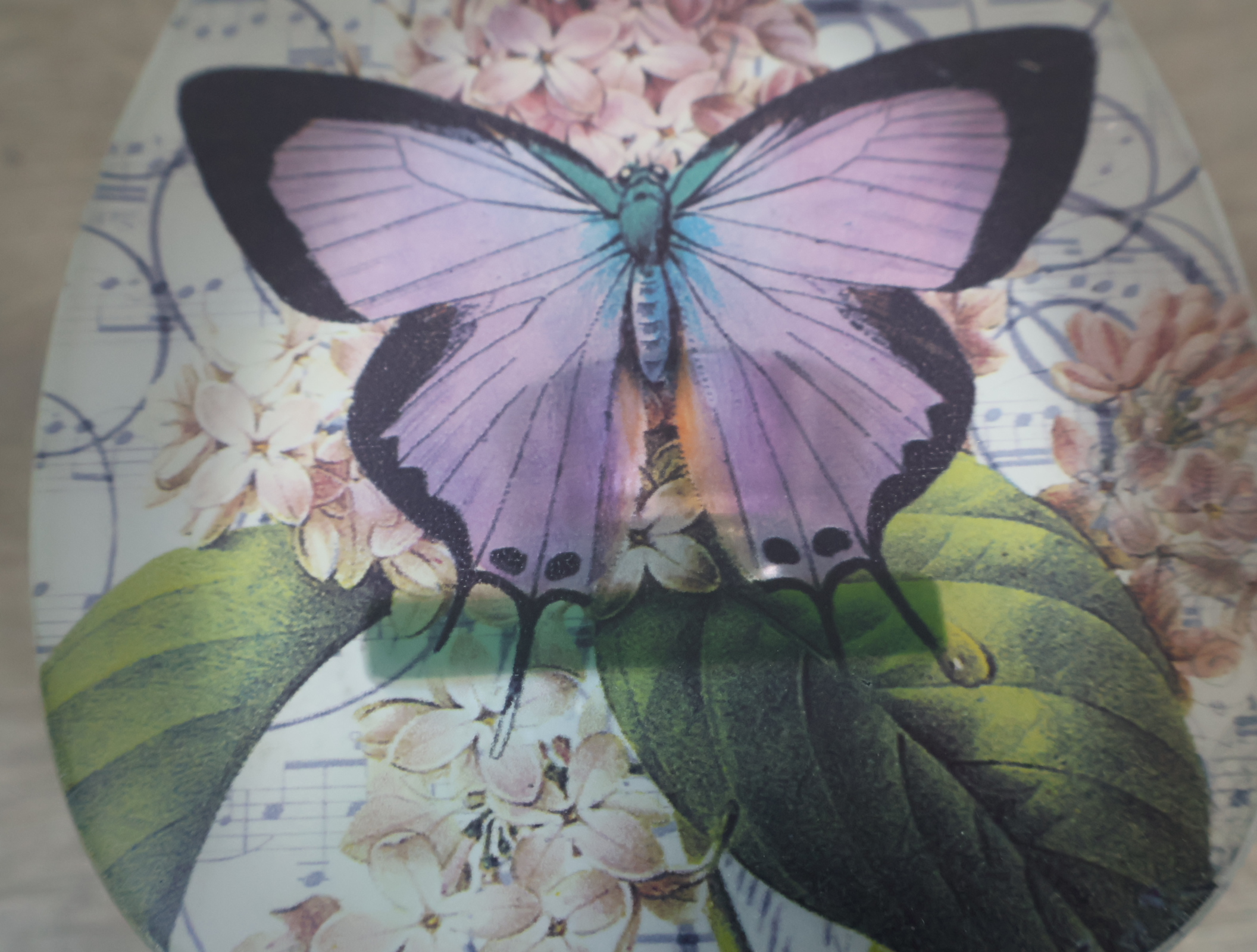 waxinelicht houder met vlinder en bloemenprint – foto 12 – kavel bij GSD Auctions, Zoeterwoude