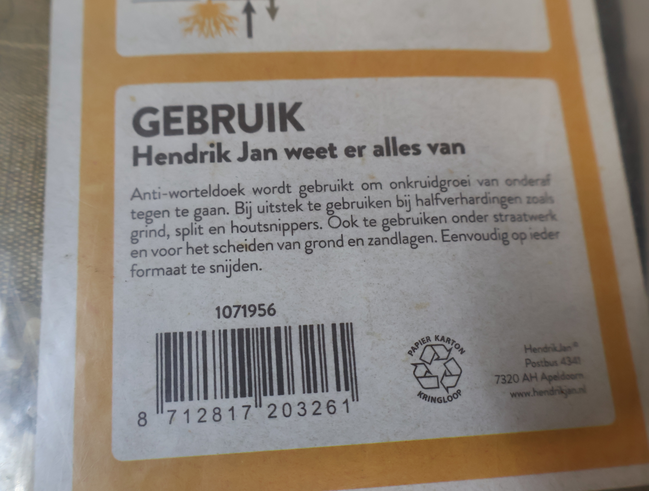 Hendrik Jan anti-worteldoek zwart – foto 10 – kavel bij GSD Auctions, Zoeterwoude