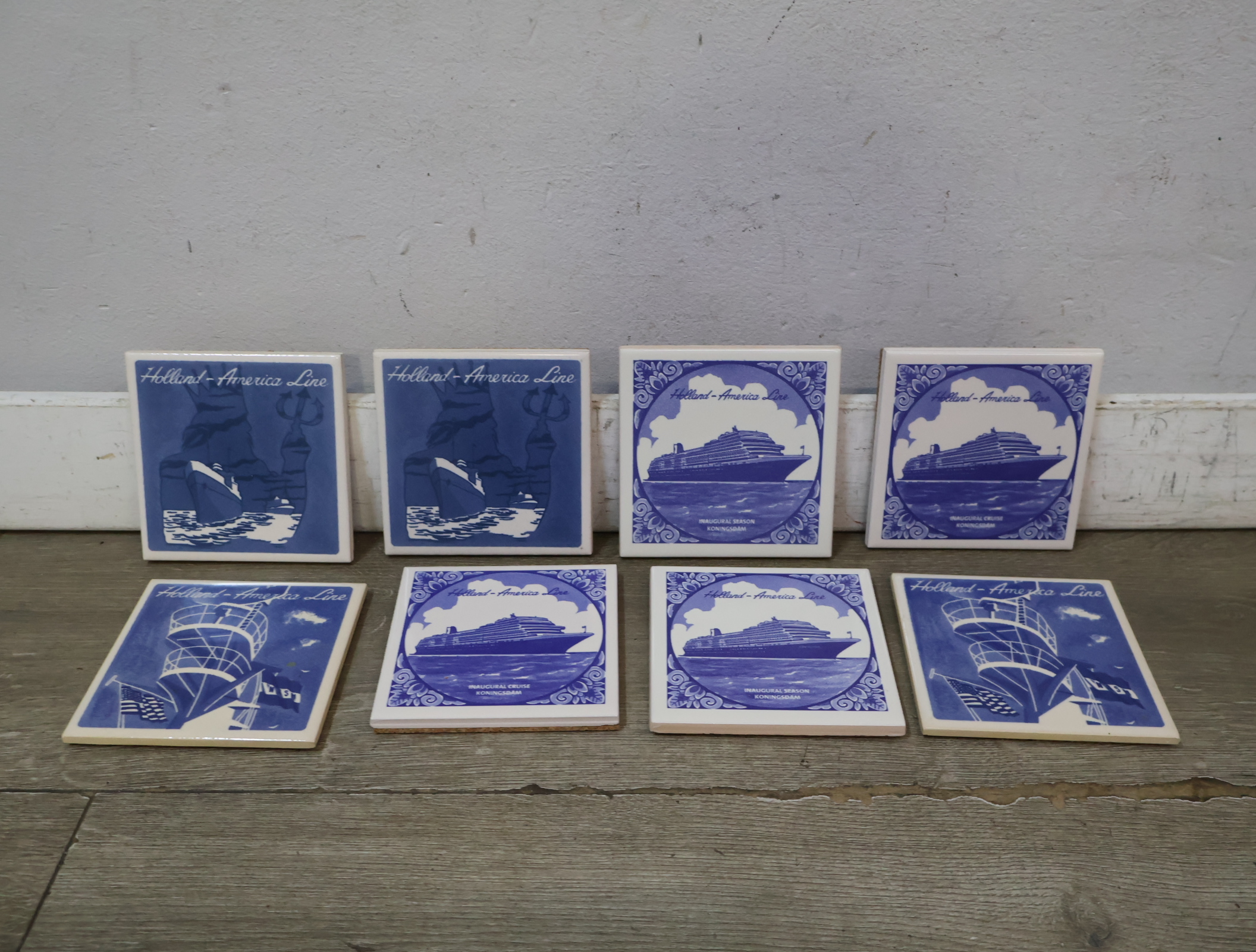 Set Delftsblauwe tegels Holland-America Line – foto 3 – kavel bij GSD Auctions, Zoeterwoude