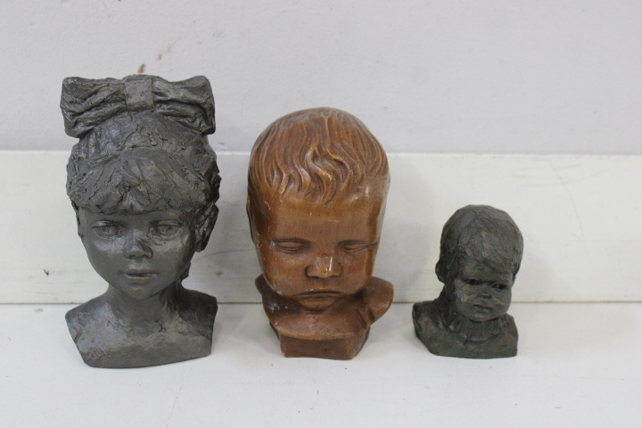 Set van drie buste beelden van kinderen – foto 3 – kavel bij GSD Auctions, Zoeterwoude