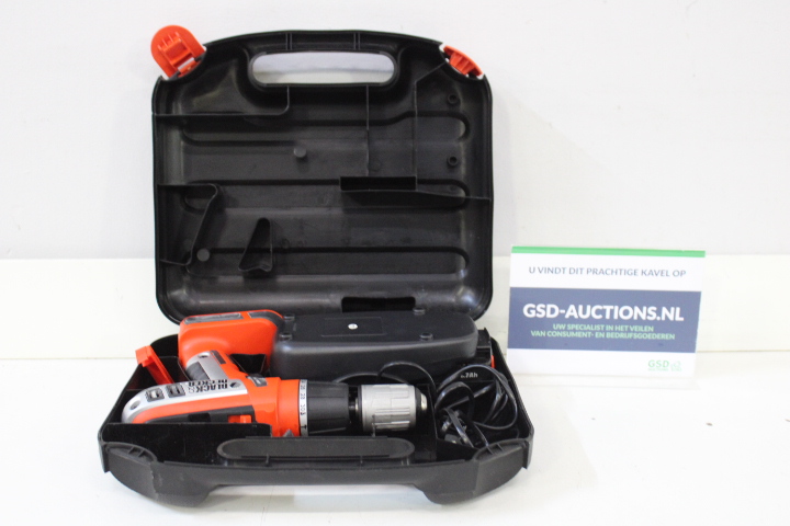 Black & Decker accuboormachine in koffer – foto 2 – kavel bij GSD Auctions, Zoeterwoude
