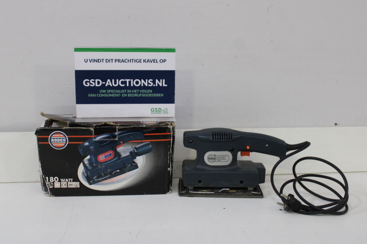 Rodeo elektrische schuurmachine 180 Watt – foto 2 – kavel bij GSD Auctions, Zoeterwoude