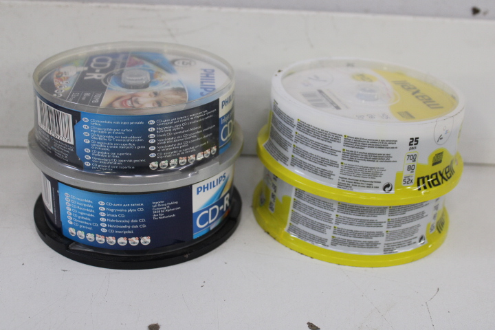 Diverse lege CD-R, DVD-R en DVD+RW schijven in stapels en verpakkingen – foto 12 – kavel bij GSD Auctions, Zoeterwoude