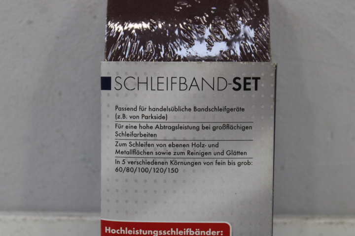 Parkside schuurbandset en schuurpapier set – foto 9 – kavel bij GSD Auctions, Zoeterwoude