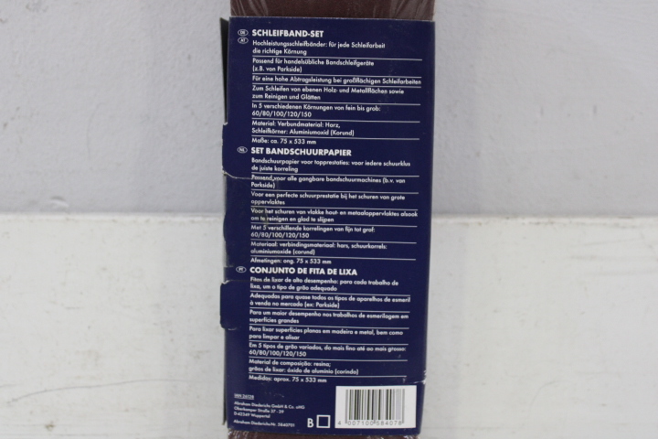 Parkside schuurbandset en schuurpapier set – foto 11 – kavel bij GSD Auctions, Zoeterwoude