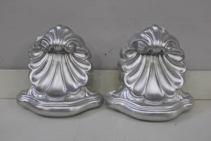 Set van 2 zilverkleurige wanddecoraties in schelpmotief – foto 4 – kavel bij GSD Auctions, Zoeterwoude