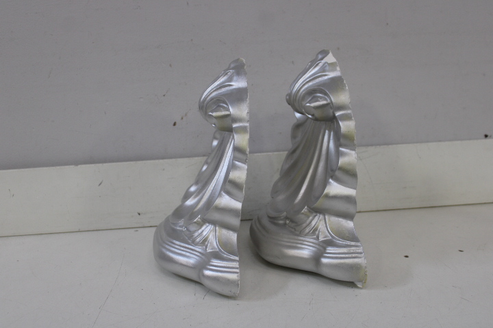 Set van 2 zilverkleurige wanddecoraties in schelpmotief – foto 5 – kavel bij GSD Auctions, Zoeterwoude