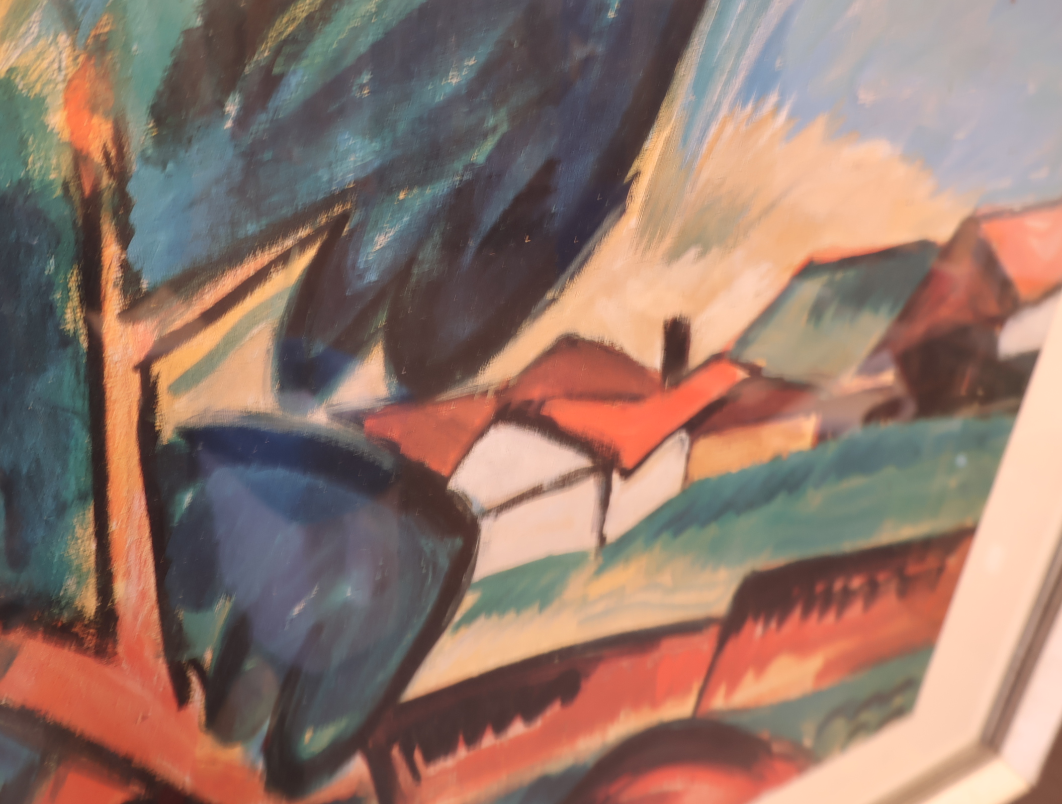 Ingesloten expressionistisch schilderij landschap – foto 3 – kavel bij GSD Auctions, Zoeterwoude