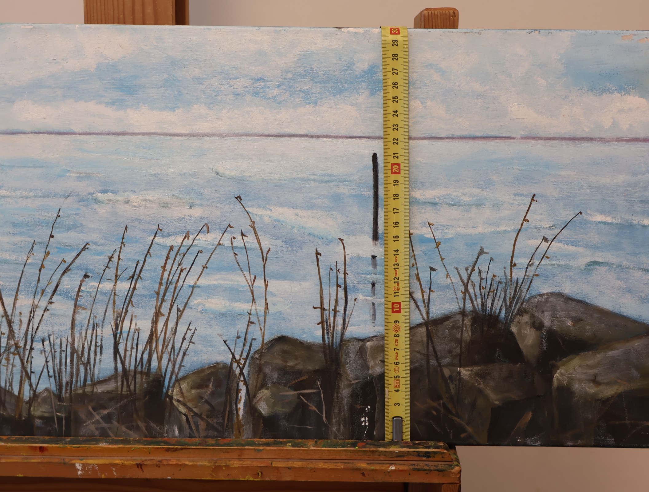 Schilderij zeegezicht met rotsen en vegetatie – foto 6 – kavel bij GSD Auctions, Zoeterwoude