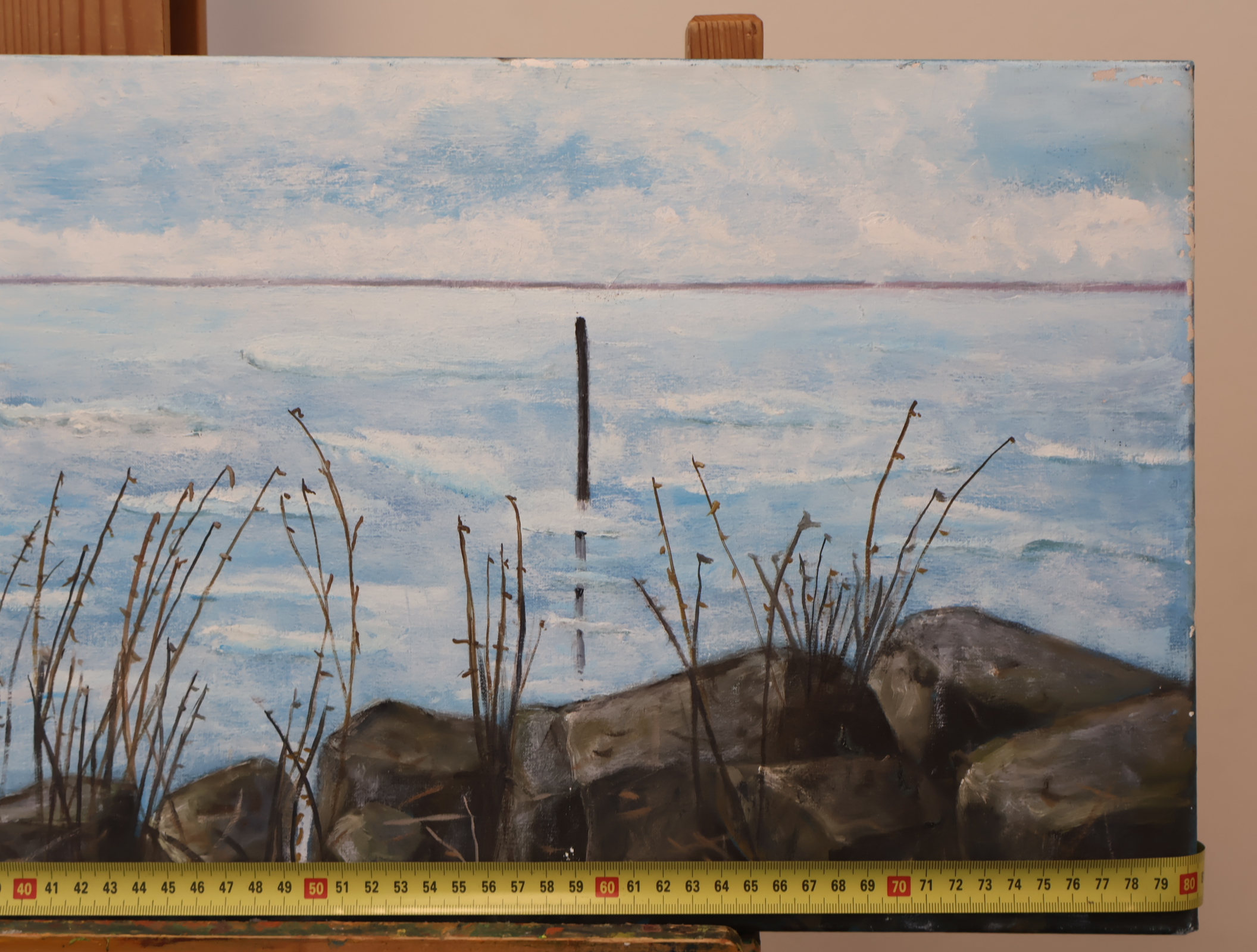 Schilderij zeegezicht met rotsen en vegetatie – foto 7 – kavel bij GSD Auctions, Zoeterwoude