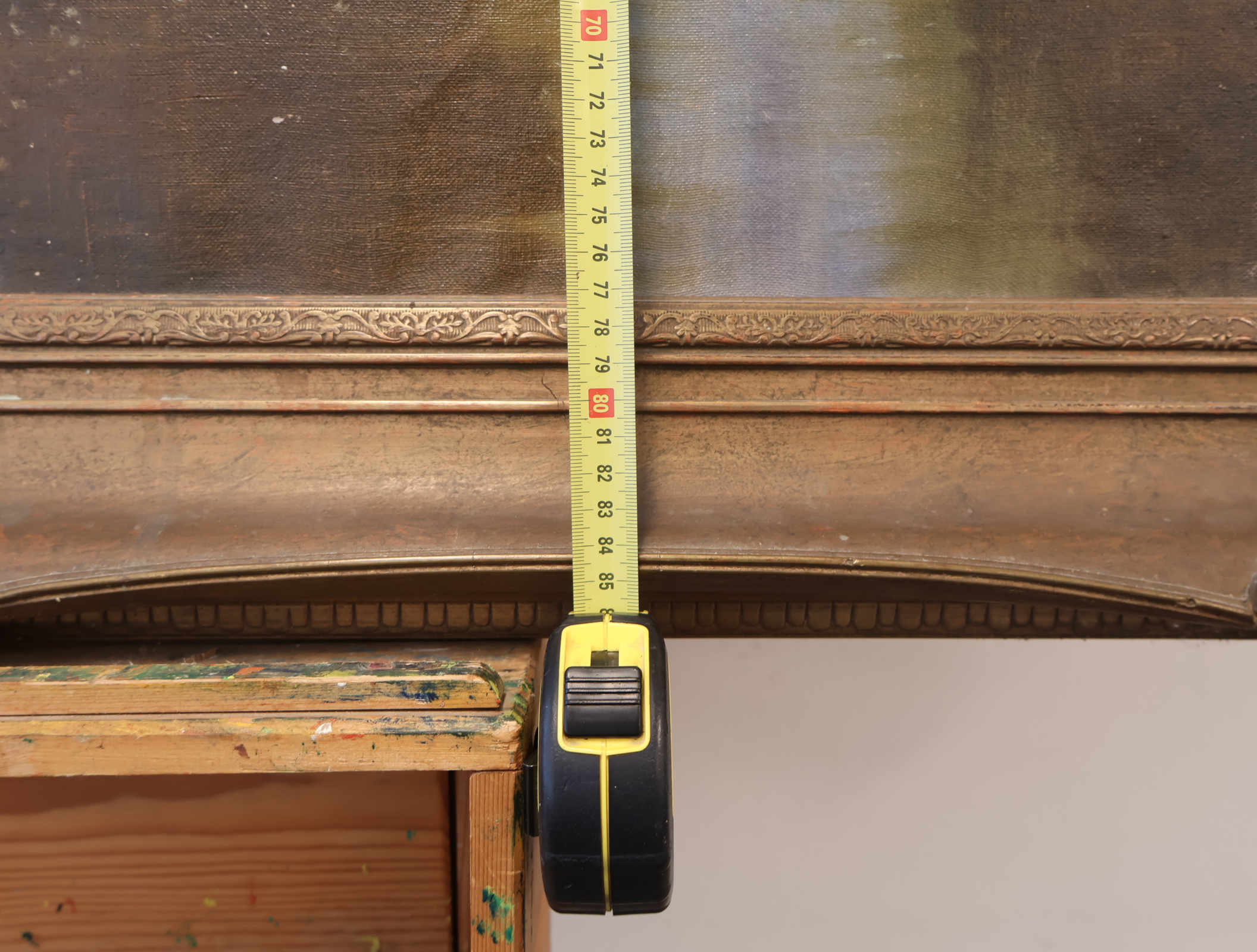Olieverfschilderij met lentelandschap en sloot – foto 13 – kavel bij GSD Auctions, Zoeterwoude