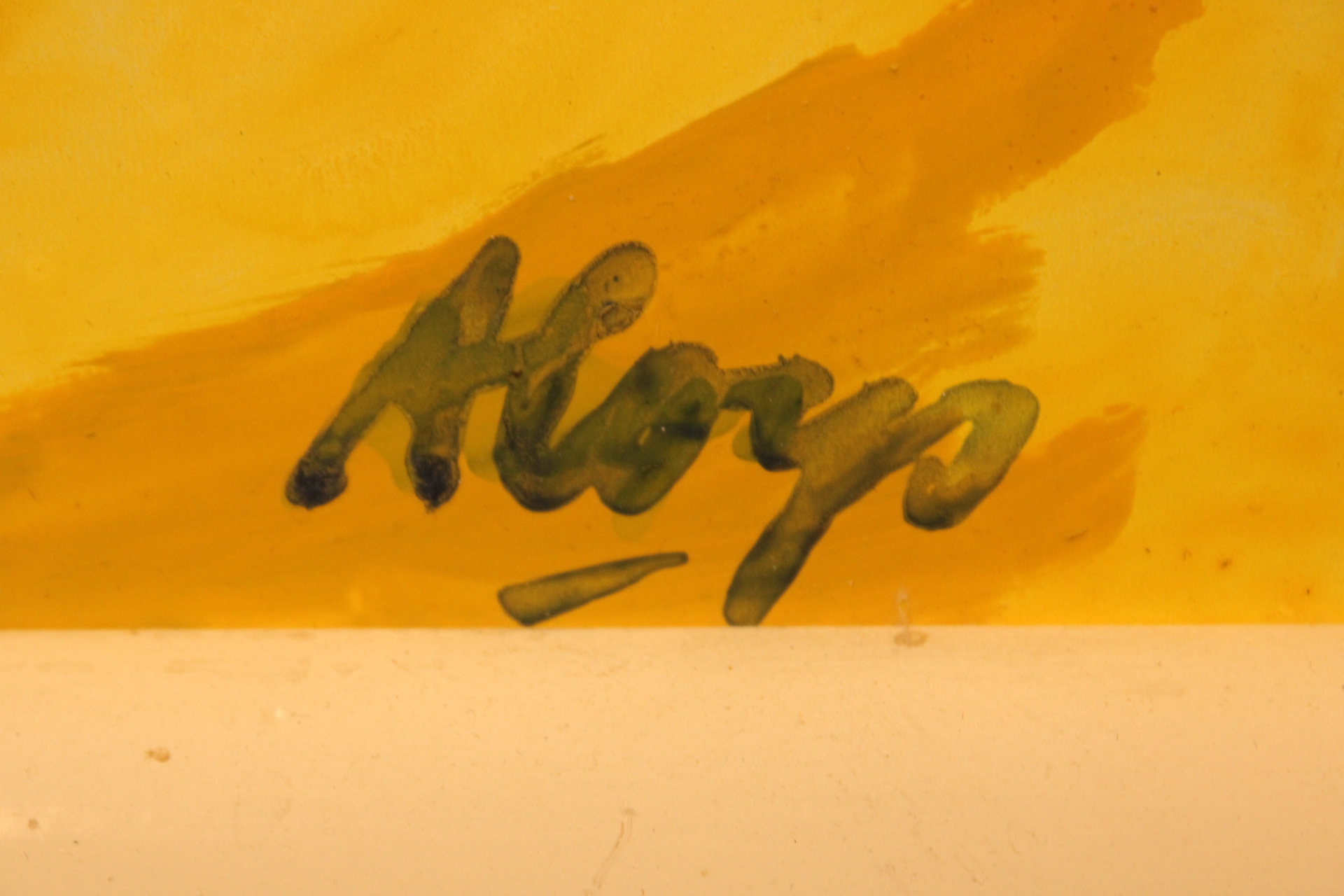 Abstract schilderij met bloemen in wit houten lijst – foto 11 – kavel bij GSD Auctions, Zoeterwoude