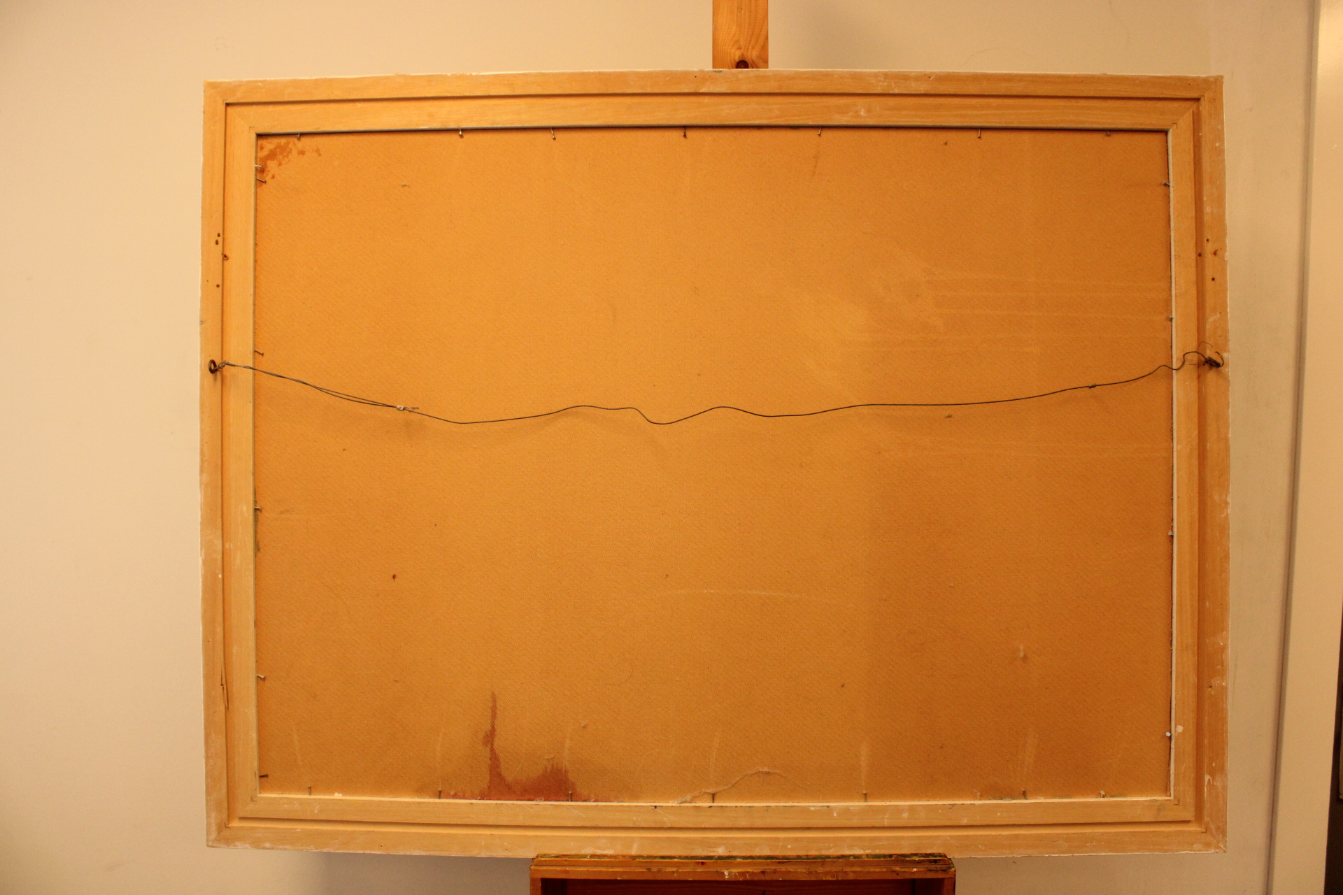 Abstract schilderij met bloemen in wit houten lijst – foto 14 – kavel bij GSD Auctions, Zoeterwoude