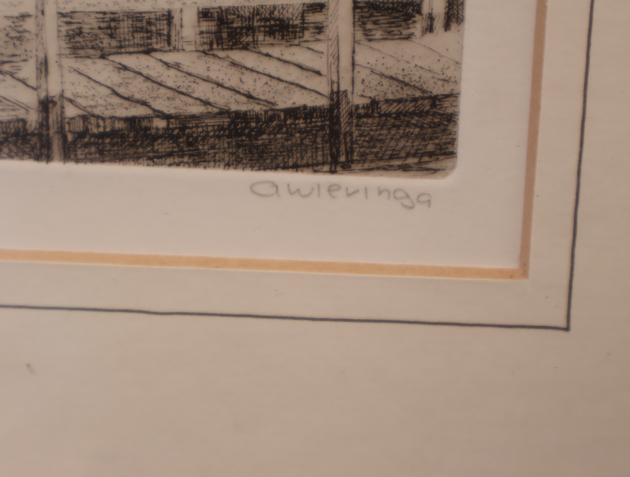 Ingelijste ets van Hefbrug Rotterdam – foto 3 – kavel bij GSD Auctions, Zoeterwoude