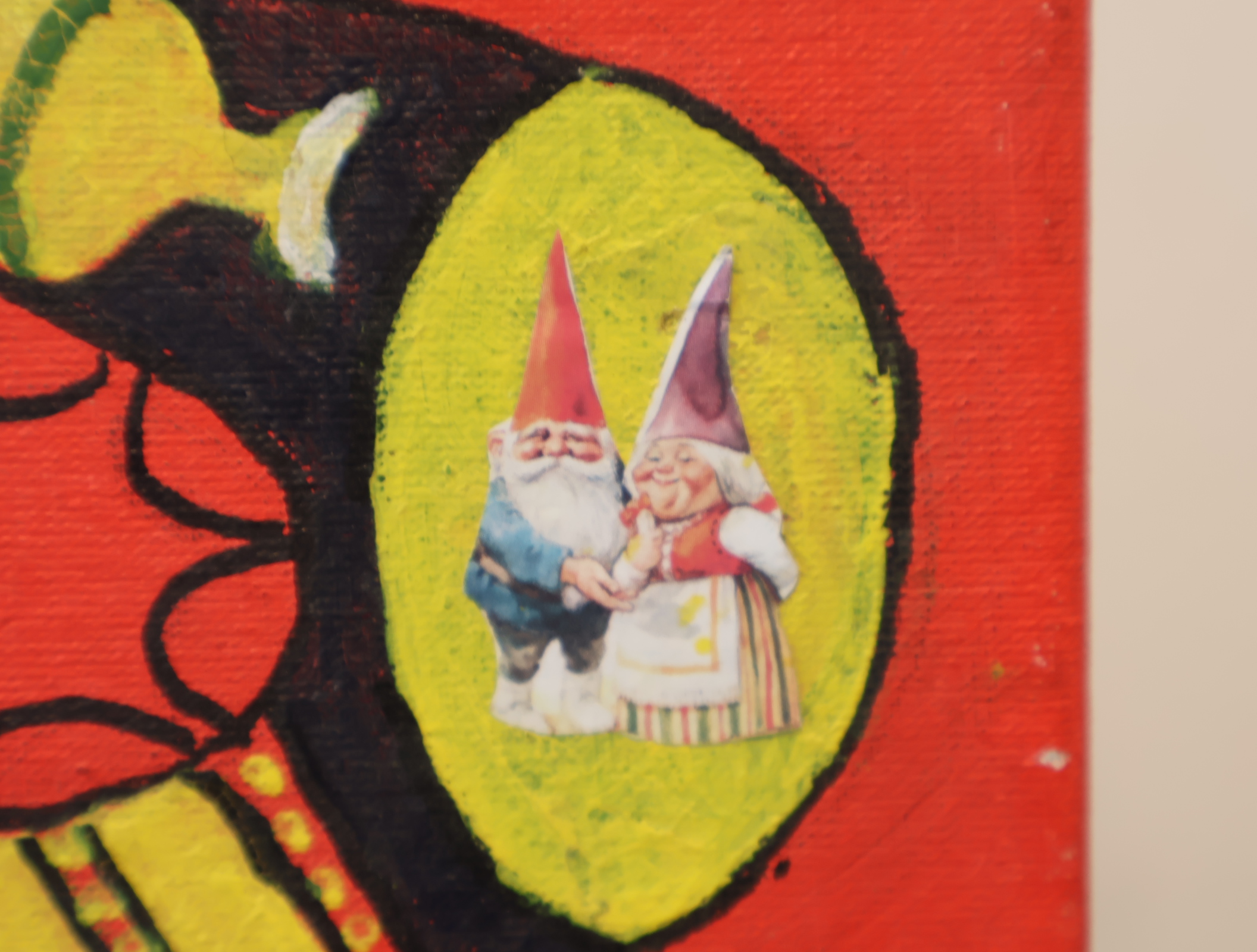 Abstracte kleurrijke schilderij op doek – foto 4 – kavel bij GSD Auctions, Zoeterwoude