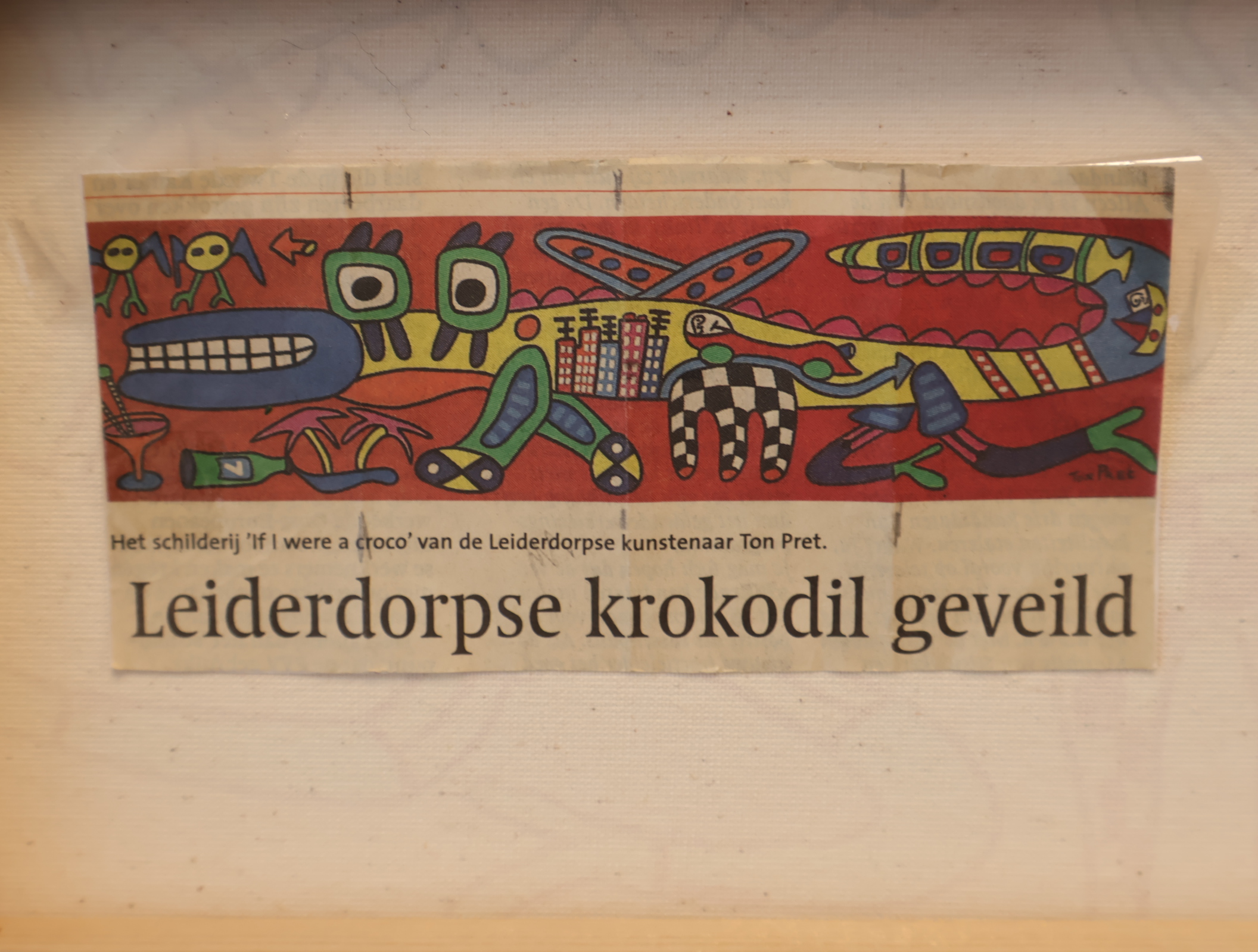 Abstracte kleurrijke schilderij op doek – foto 5 – kavel bij GSD Auctions, Zoeterwoude
