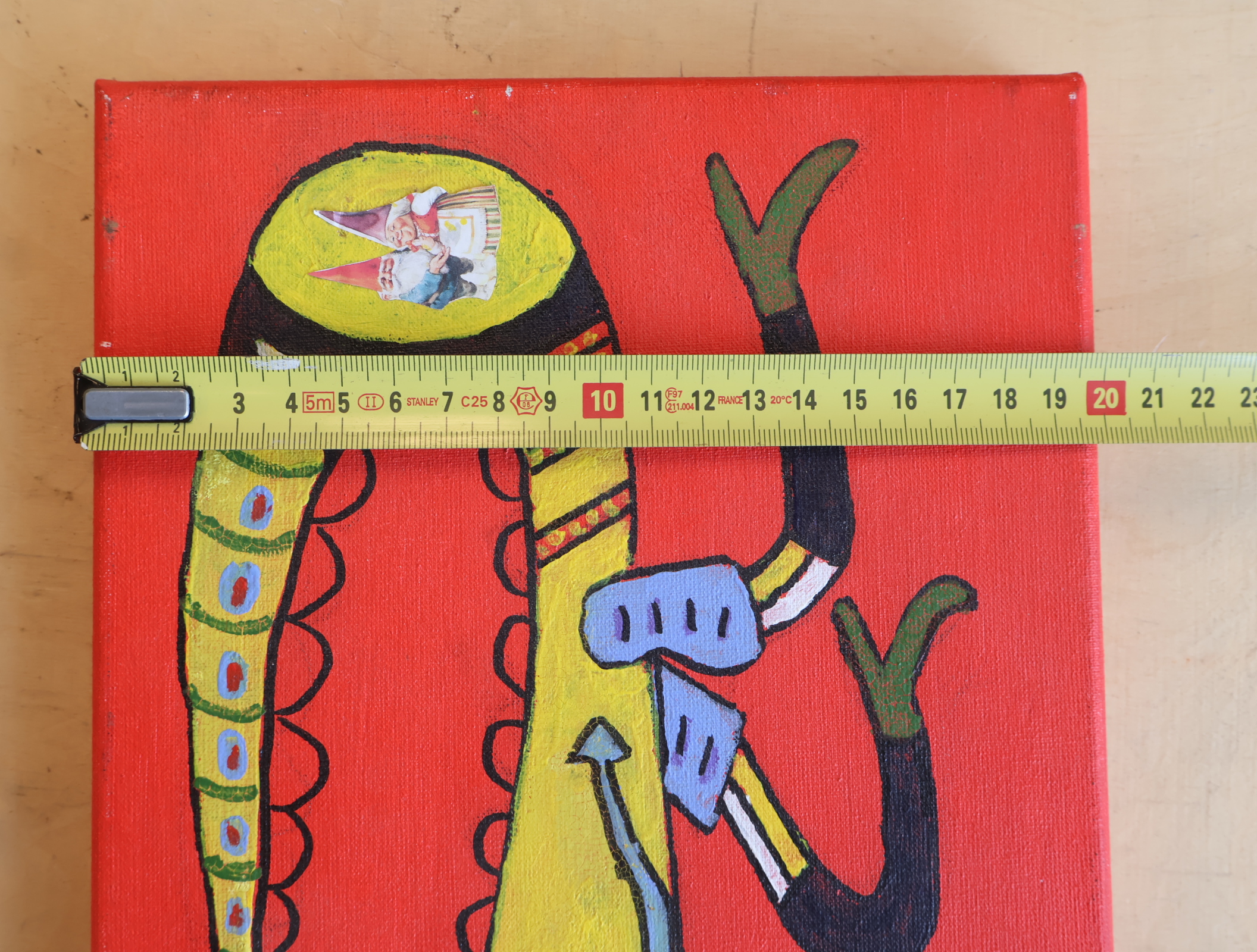 Abstracte kleurrijke schilderij op doek – foto 7 – kavel bij GSD Auctions, Zoeterwoude