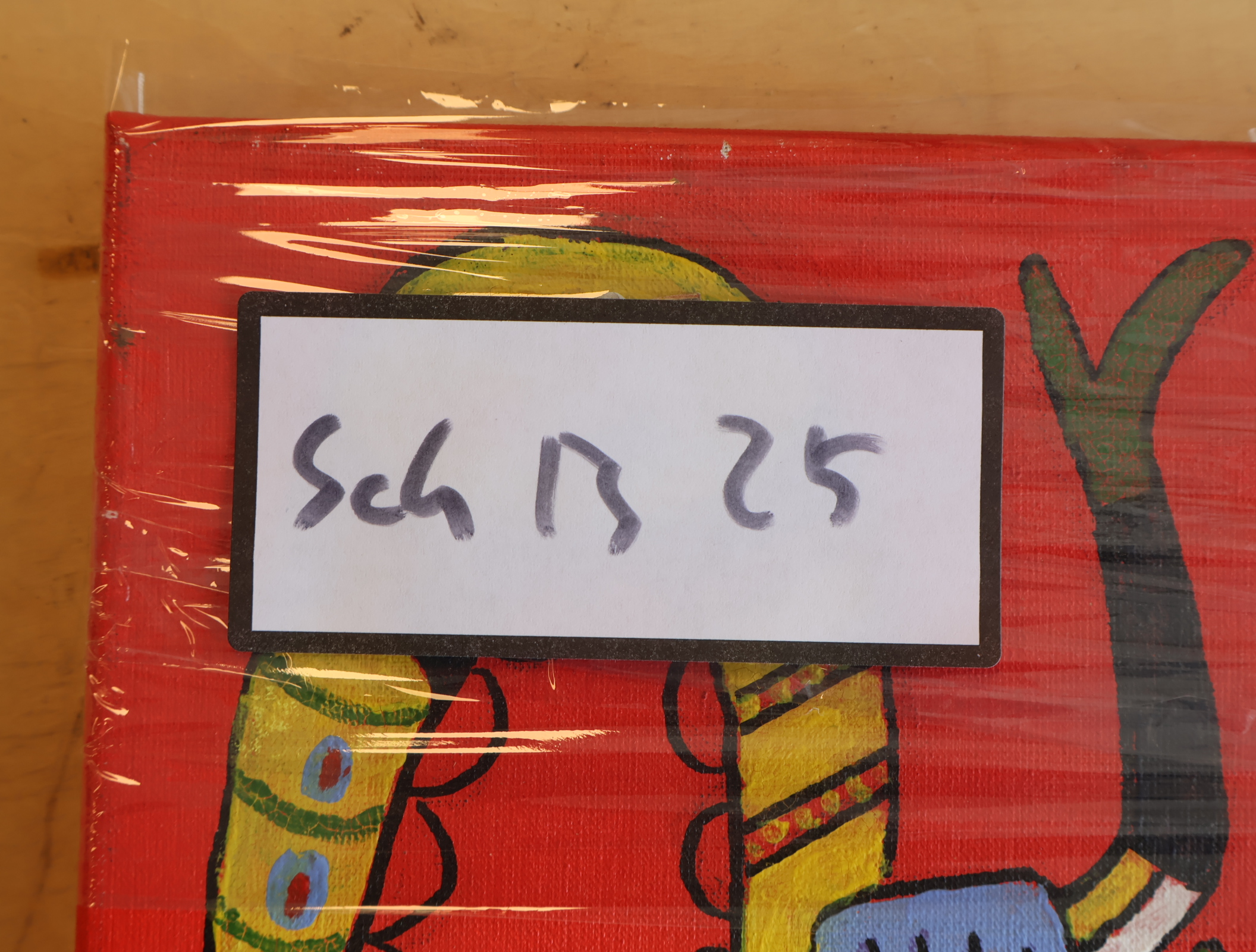 Abstracte kleurrijke schilderij op doek – foto 9 – kavel bij GSD Auctions, Zoeterwoude