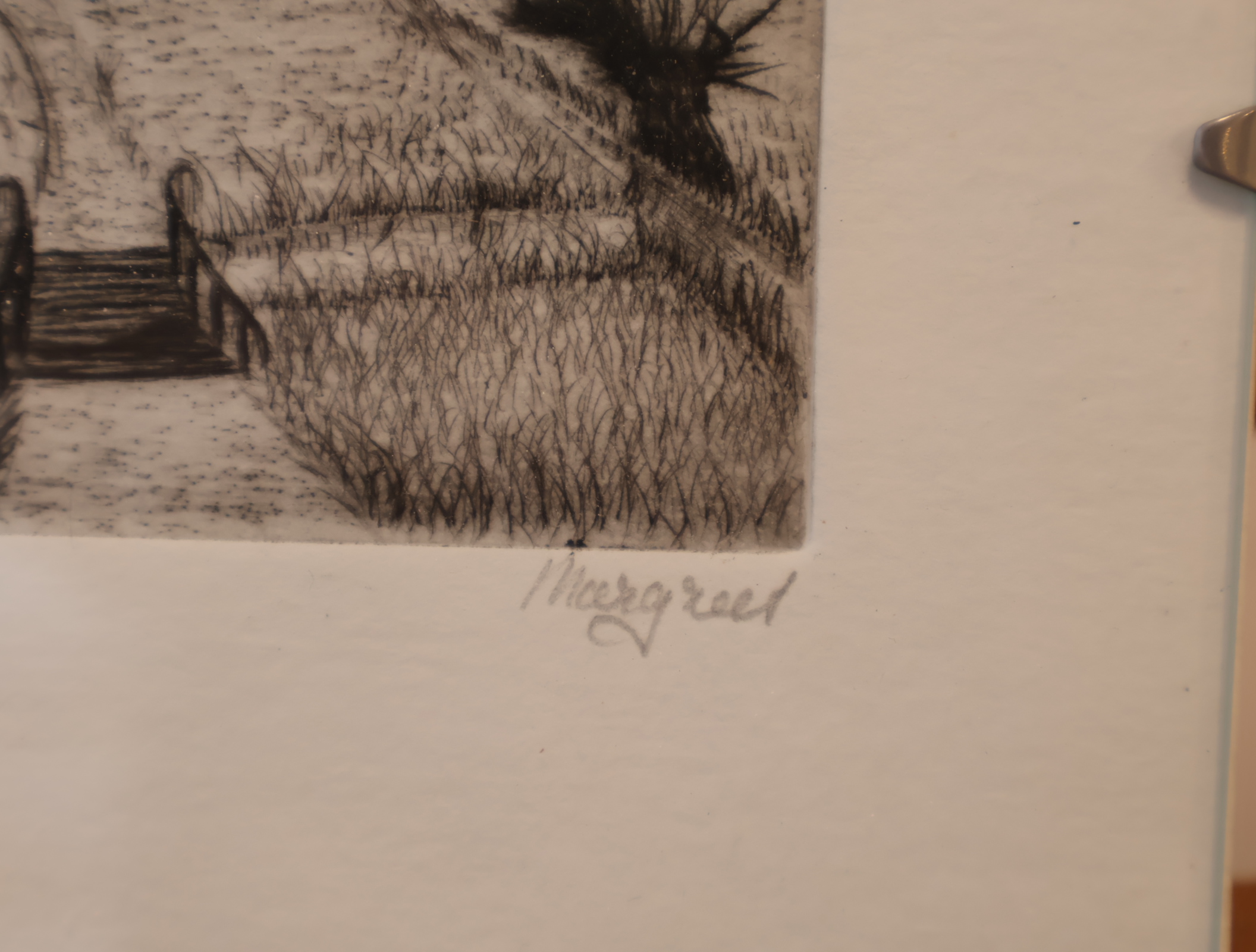 Landschap tekening met signatuur – foto 2 – kavel bij GSD Auctions, Zoeterwoude
