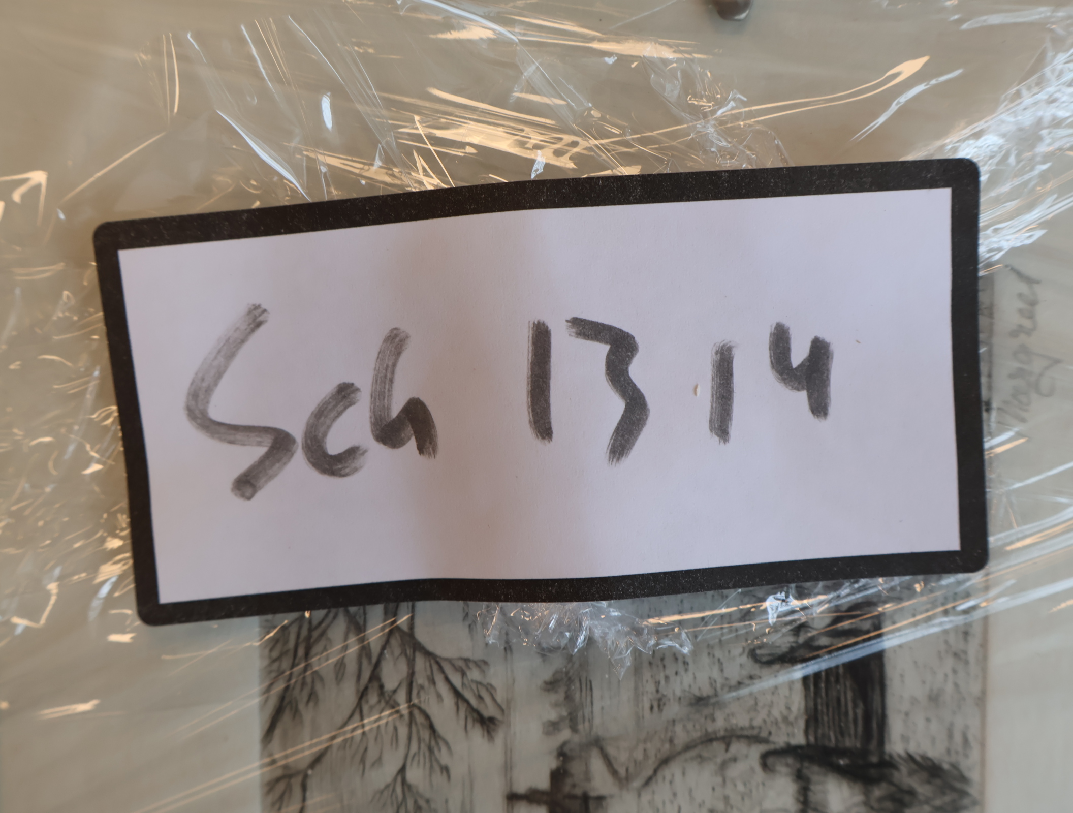 Landschap tekening met signatuur – foto 7 – kavel bij GSD Auctions, Zoeterwoude
