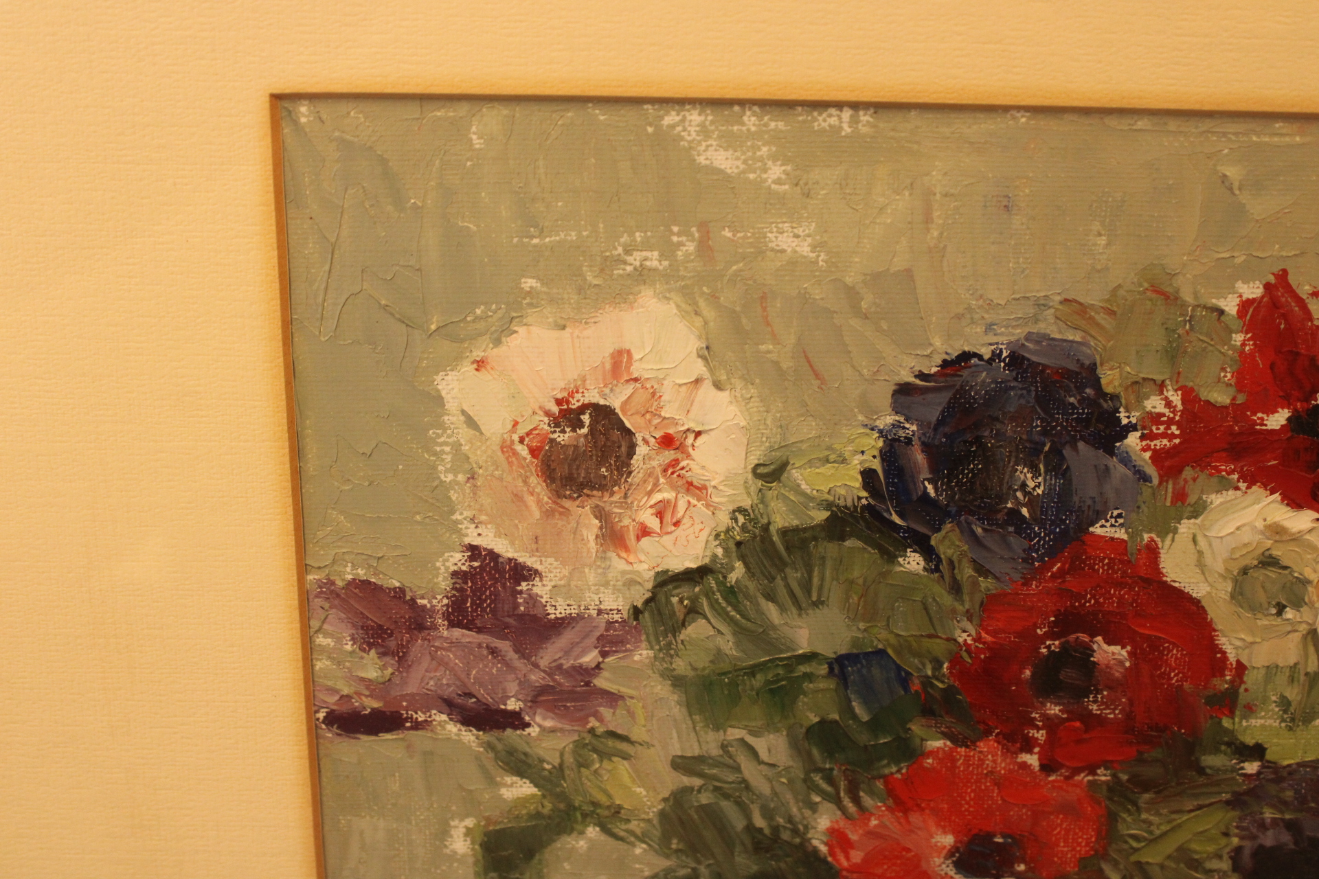 Schilderij met kleurrijke bloemen in vaas – foto 2 – kavel bij GSD Auctions, Zoeterwoude