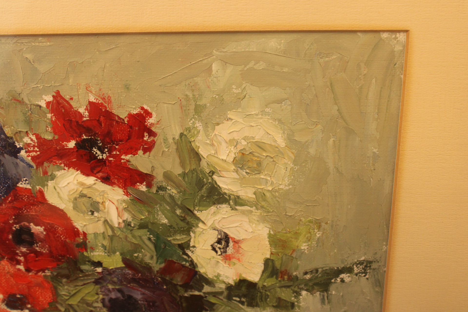 Schilderij met kleurrijke bloemen in vaas – foto 3 – kavel bij GSD Auctions, Zoeterwoude
