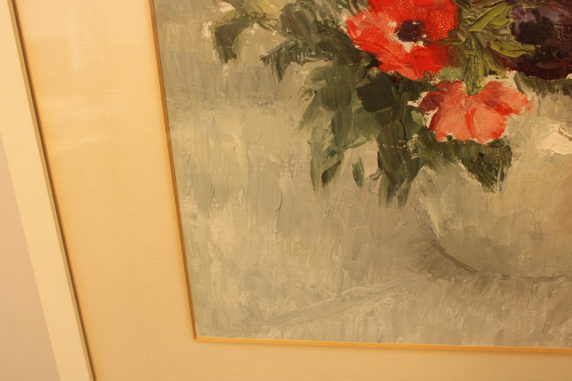 Schilderij met kleurrijke bloemen in vaas – foto 5 – kavel bij GSD Auctions, Zoeterwoude