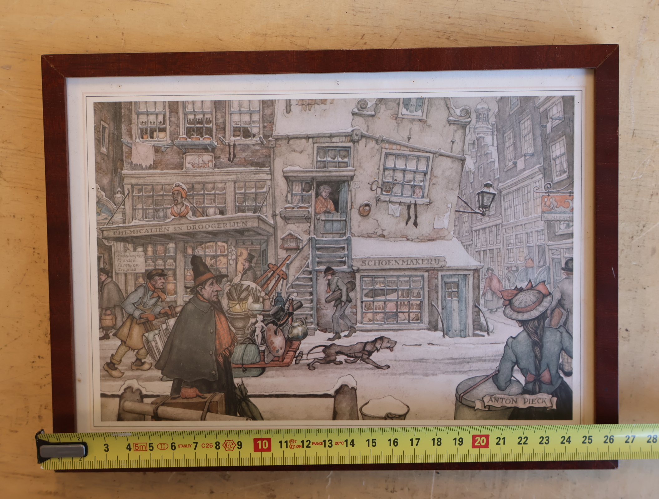 Prent Anton Pieck in houten lijst – foto 5 – kavel bij GSD Auctions, Zoeterwoude