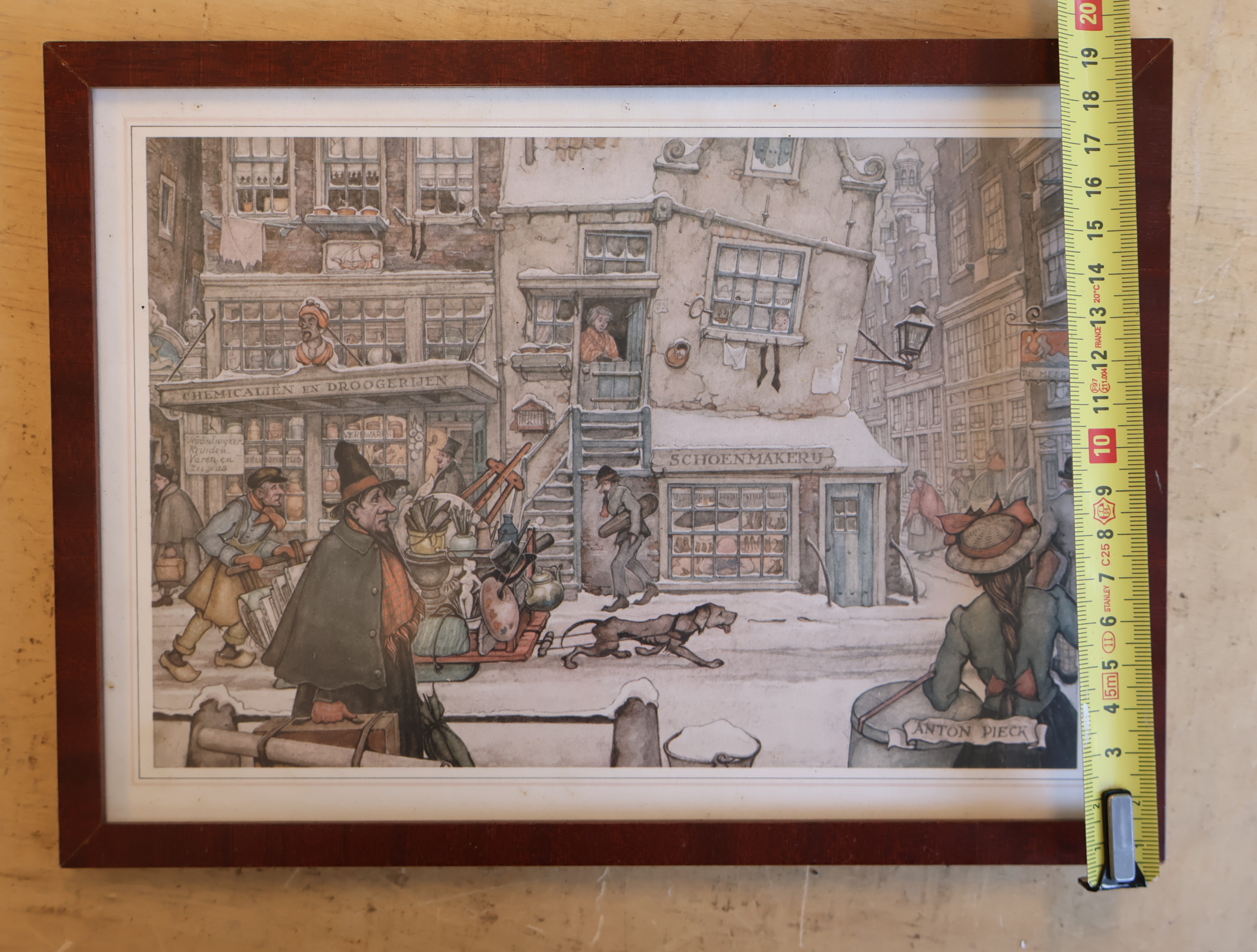 Prent Anton Pieck in houten lijst – foto 6 – kavel bij GSD Auctions, Zoeterwoude