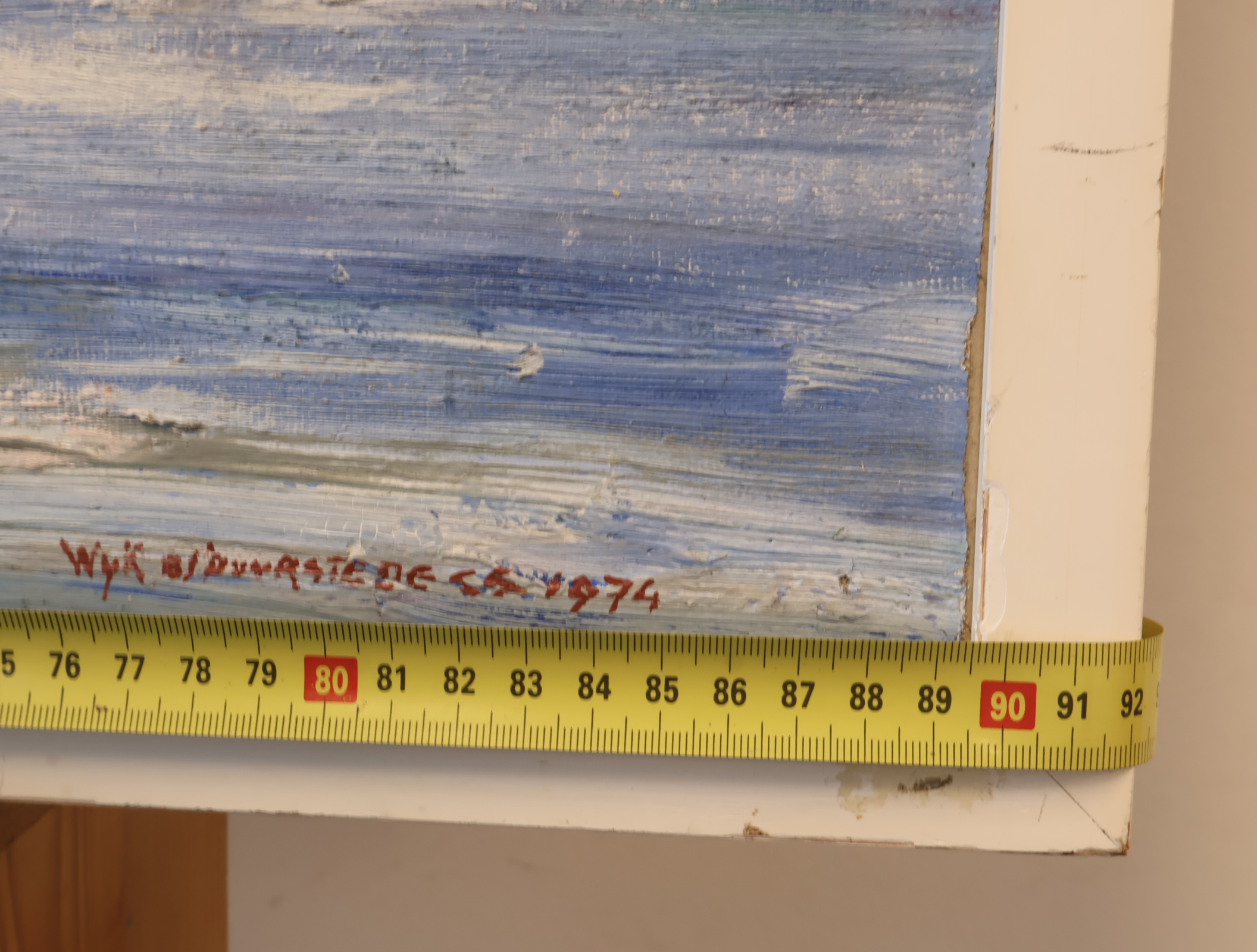 Olieverfschilderij landschap met molen en zeilboot – foto 6 – kavel bij GSD Auctions, Zoeterwoude