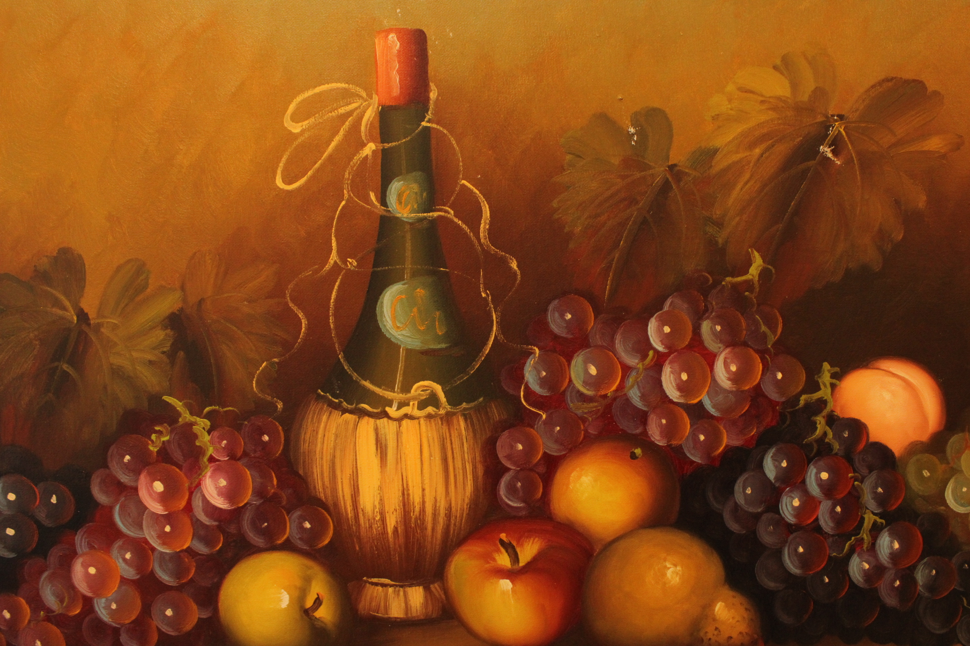 Olieverf stilleven druiven en fruit – foto 3 – kavel bij GSD Auctions, Zoeterwoude