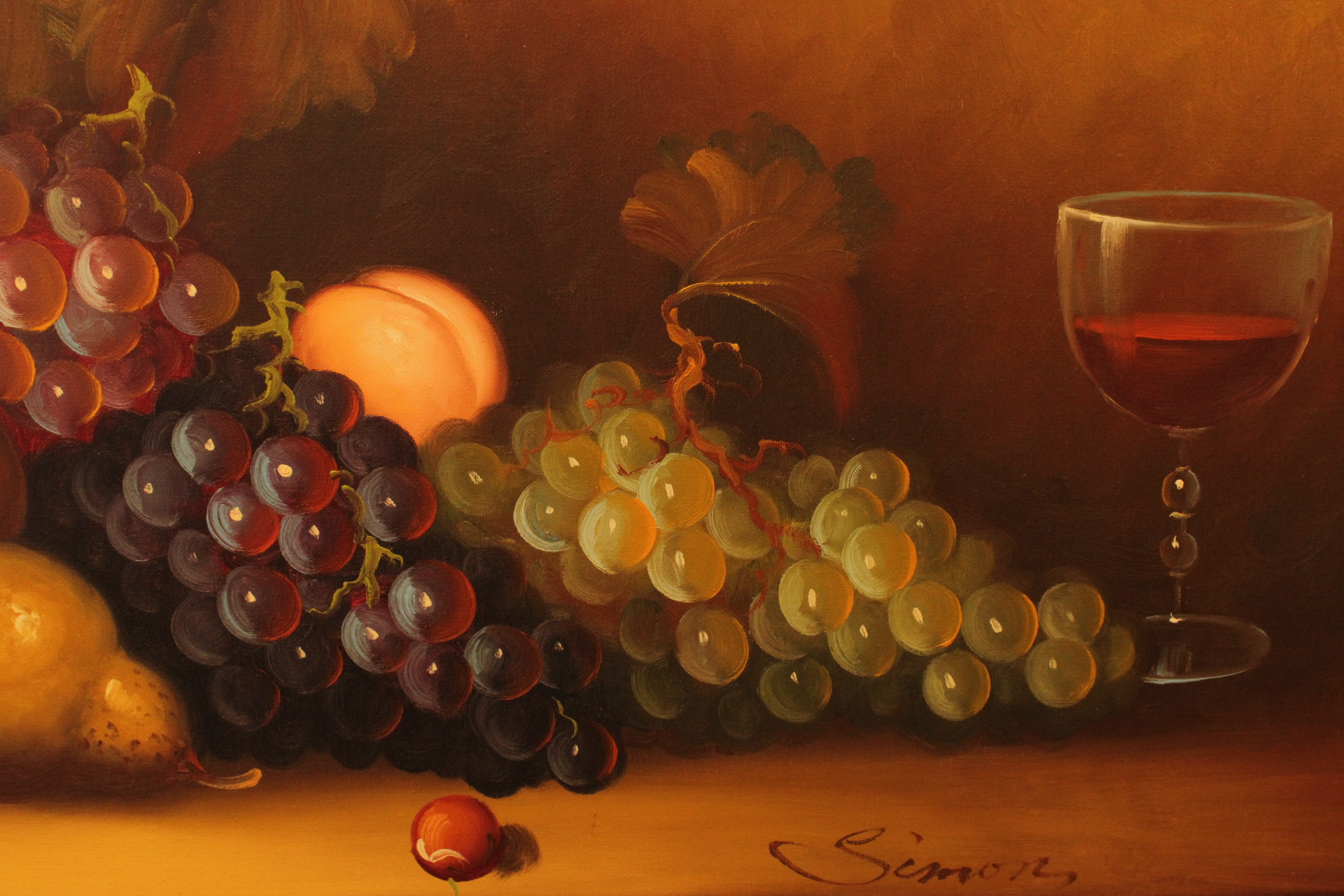Olieverf stilleven druiven en fruit – foto 4 – kavel bij GSD Auctions, Zoeterwoude