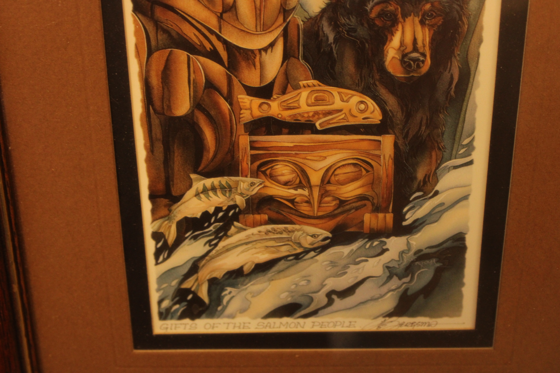 Ingelijste prent 'Gifts of the Salmon People' – foto 3 – kavel bij GSD Auctions, Zoeterwoude