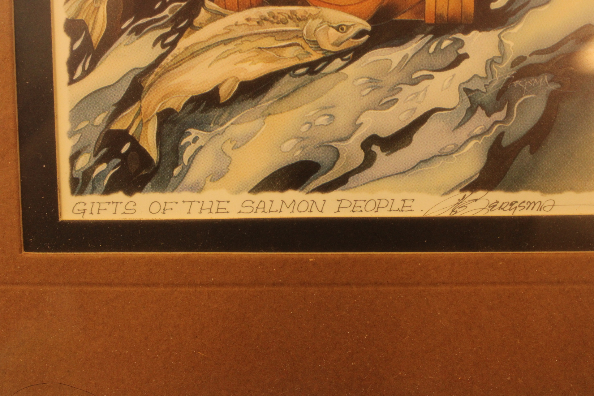 Ingelijste prent 'Gifts of the Salmon People' – foto 5 – kavel bij GSD Auctions, Zoeterwoude