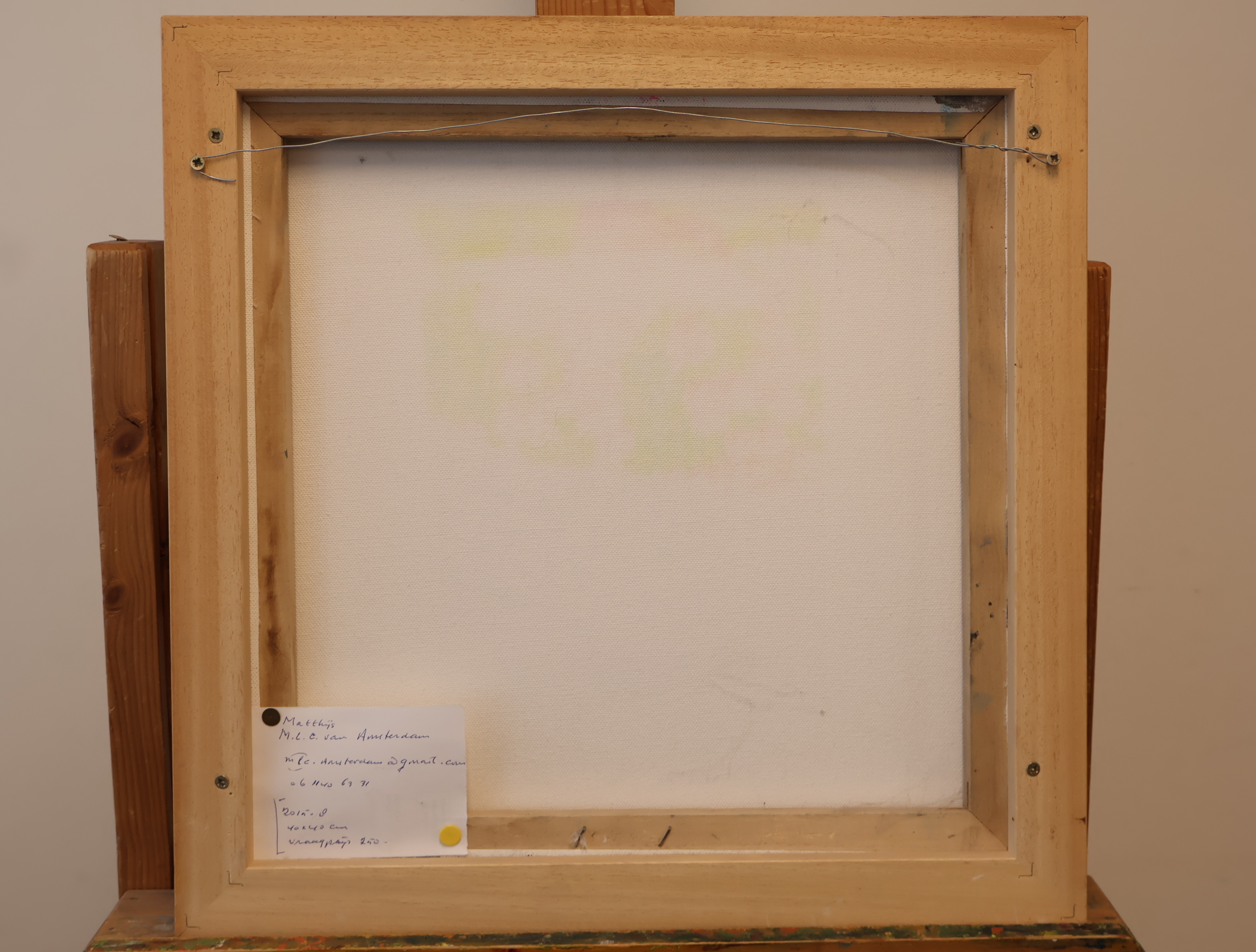 Abstract schilderij in houten lijst – foto 4 – kavel bij GSD Auctions, Zoeterwoude