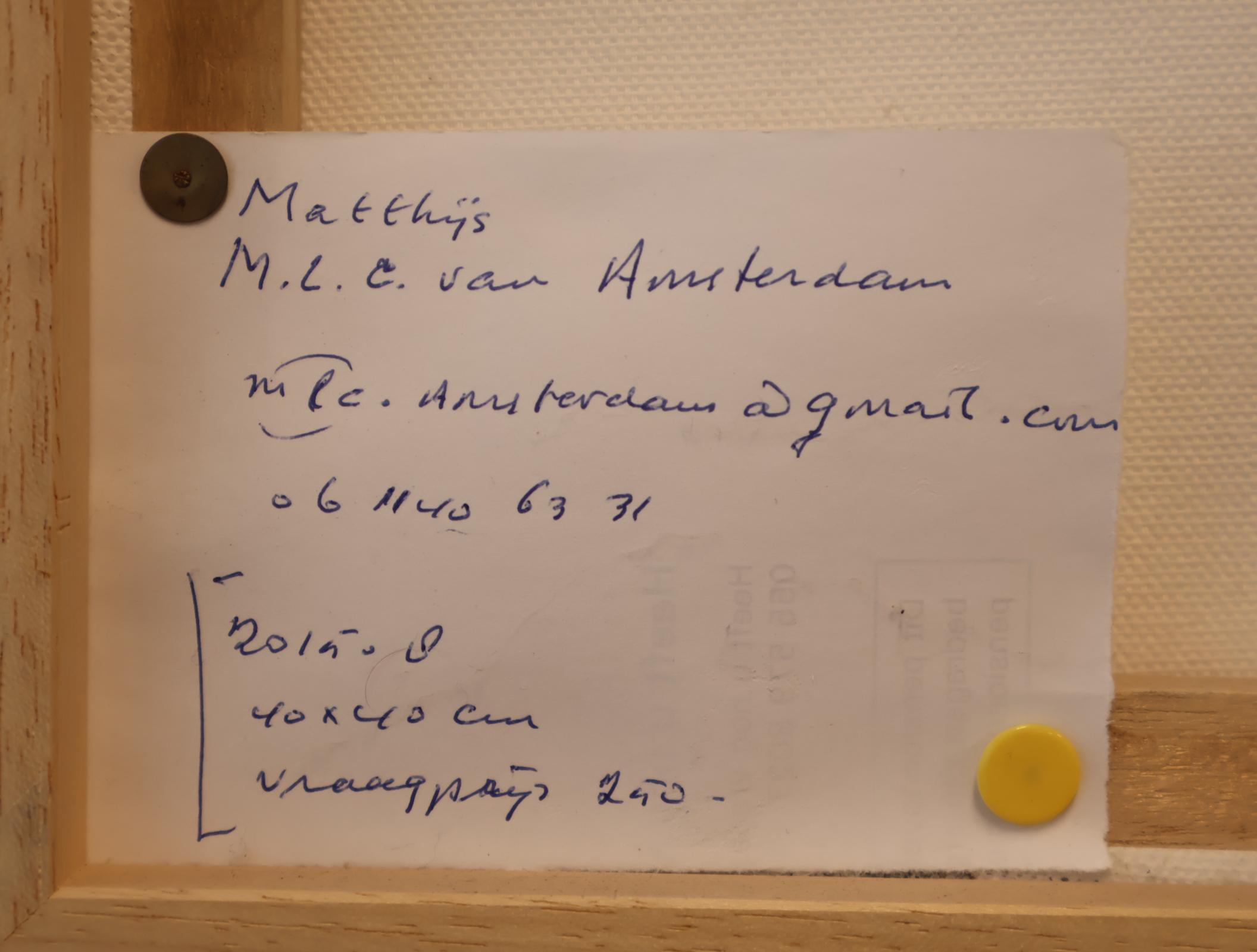 Abstract schilderij in houten lijst – foto 5 – kavel bij GSD Auctions, Zoeterwoude